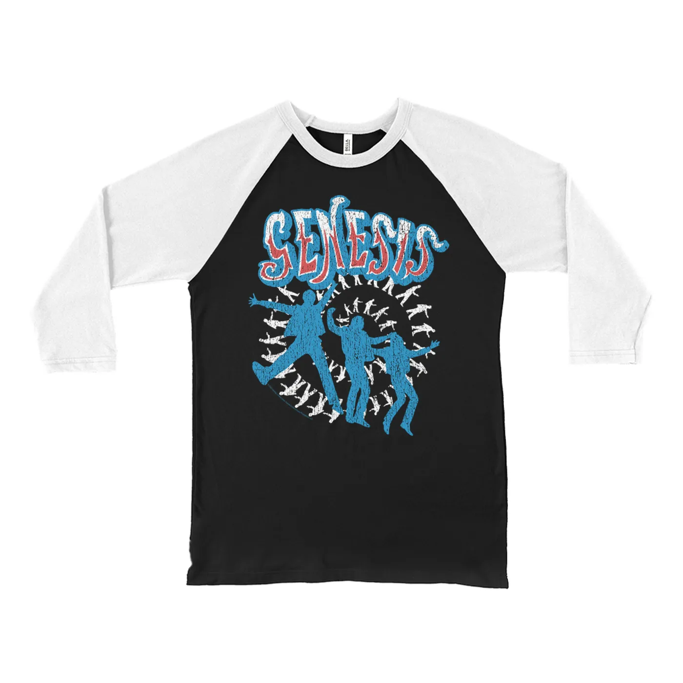 Genesis 3/4 Sleeve Baseball Tee | Jumping In Distressed Genesis Shirt