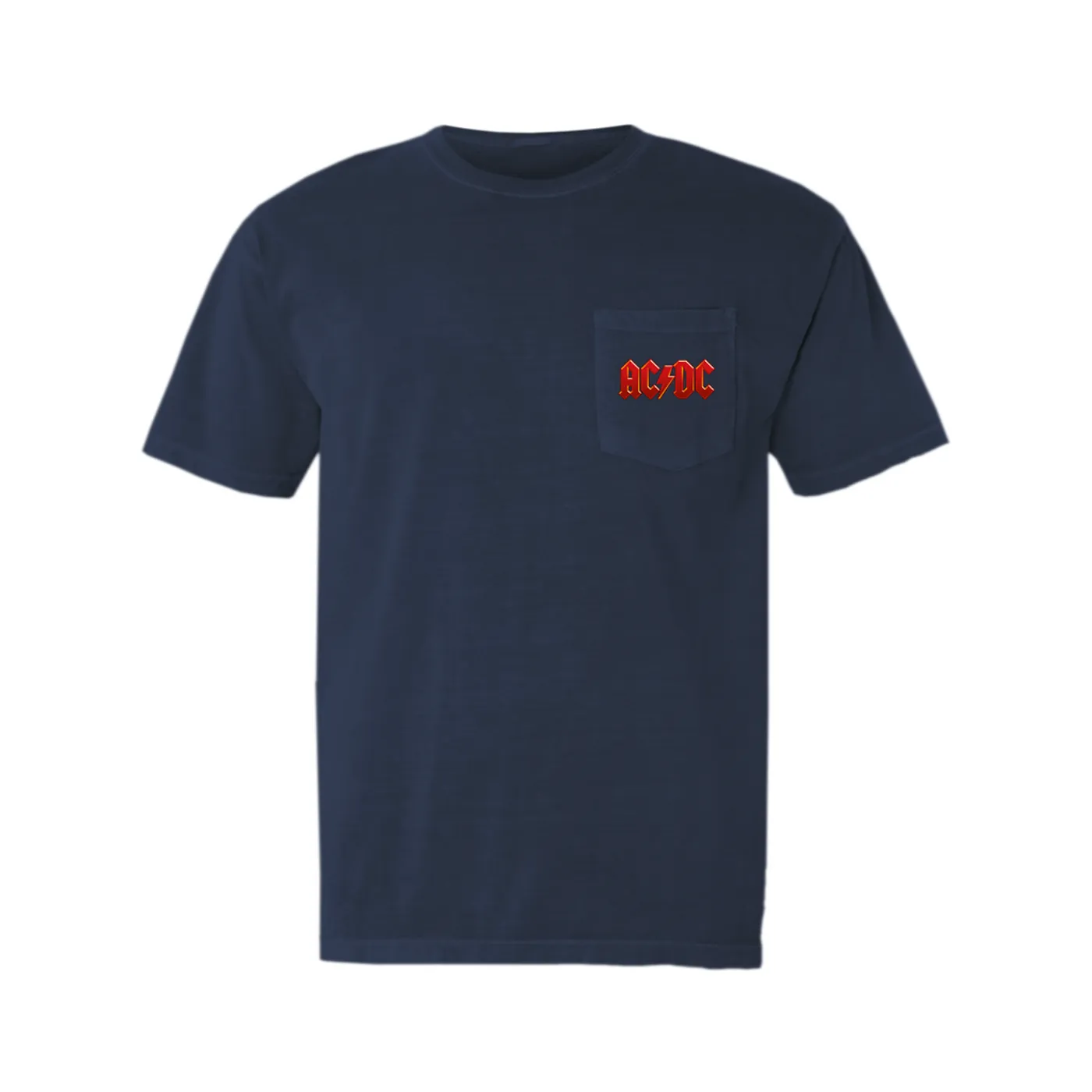 ACDC T-Shirt | AC/DC Classic Red and Yellow Logo (Merchbar Exclusive) ACDC Pocket T-shirt