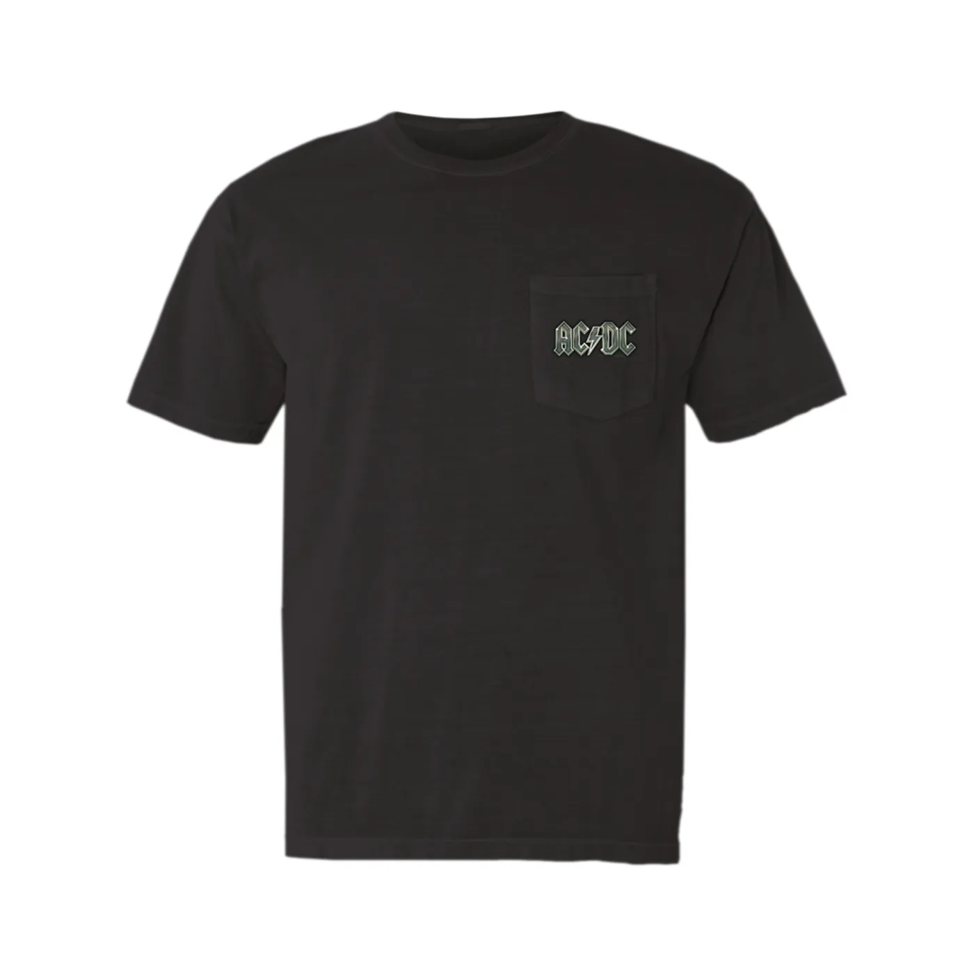 ACDC T-Shirt | AC/DC Metal Metallic Logo ACDC Pocket T-shirt