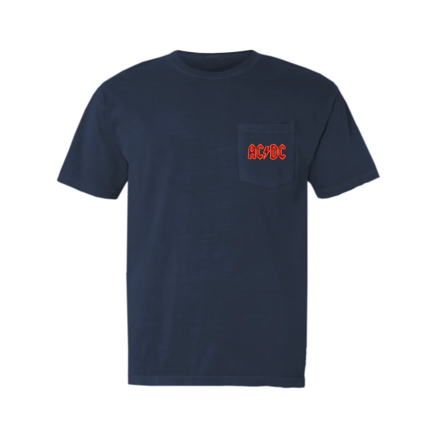 ACDC T-Shirt | AC/DC Neon Lights Logo ACDC Pocket T-shirt