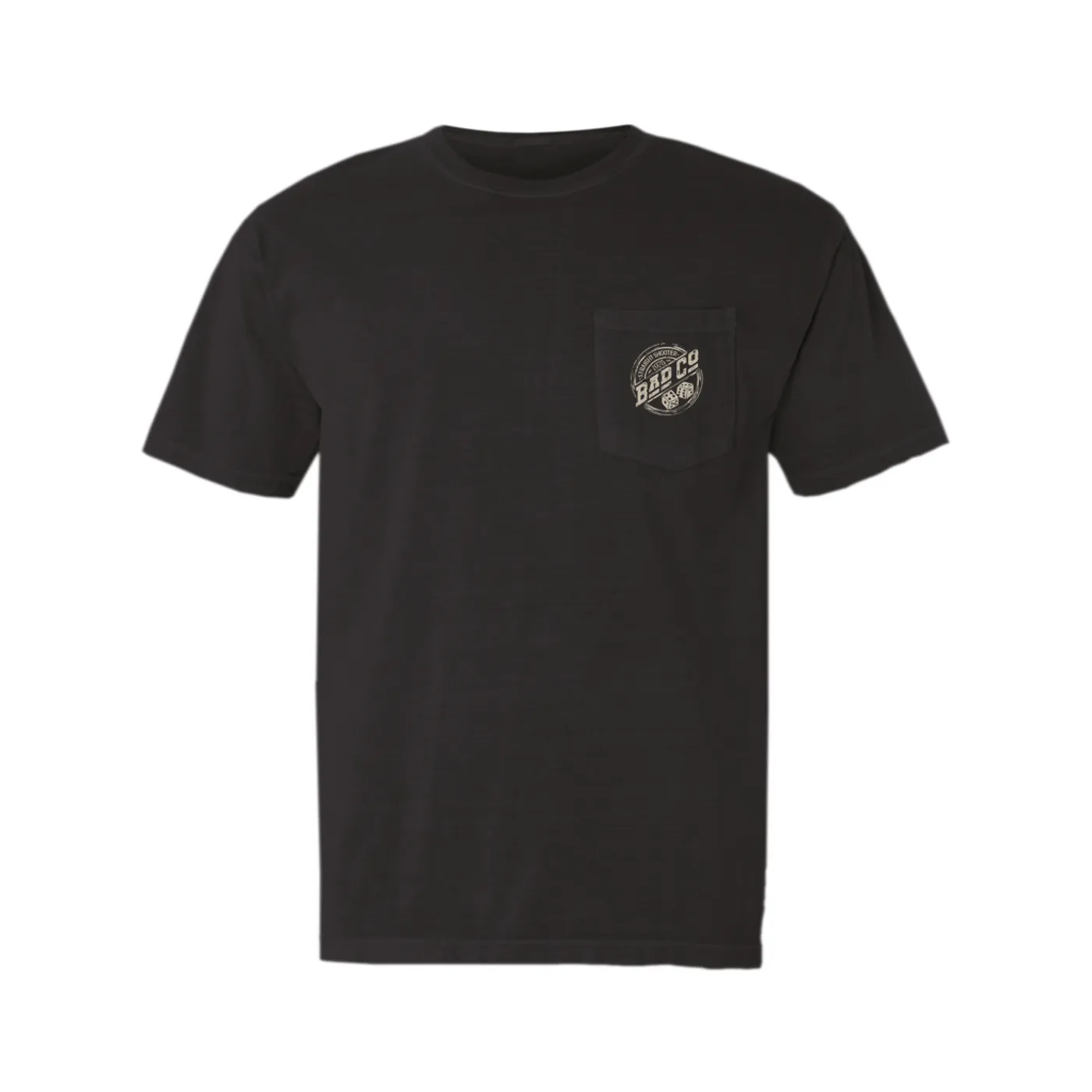 Bad Company T-Shirt | Straight Shooter 1975 Distressed Bad Company Pocket T-shirt