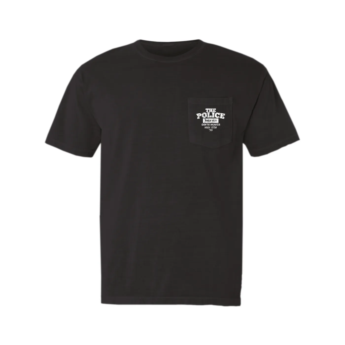 The Police T-Shirt | 1979 Santa Monica Sold Out Concert Distressed (Merchbar Exclusive) The Police Pocket T-shirt