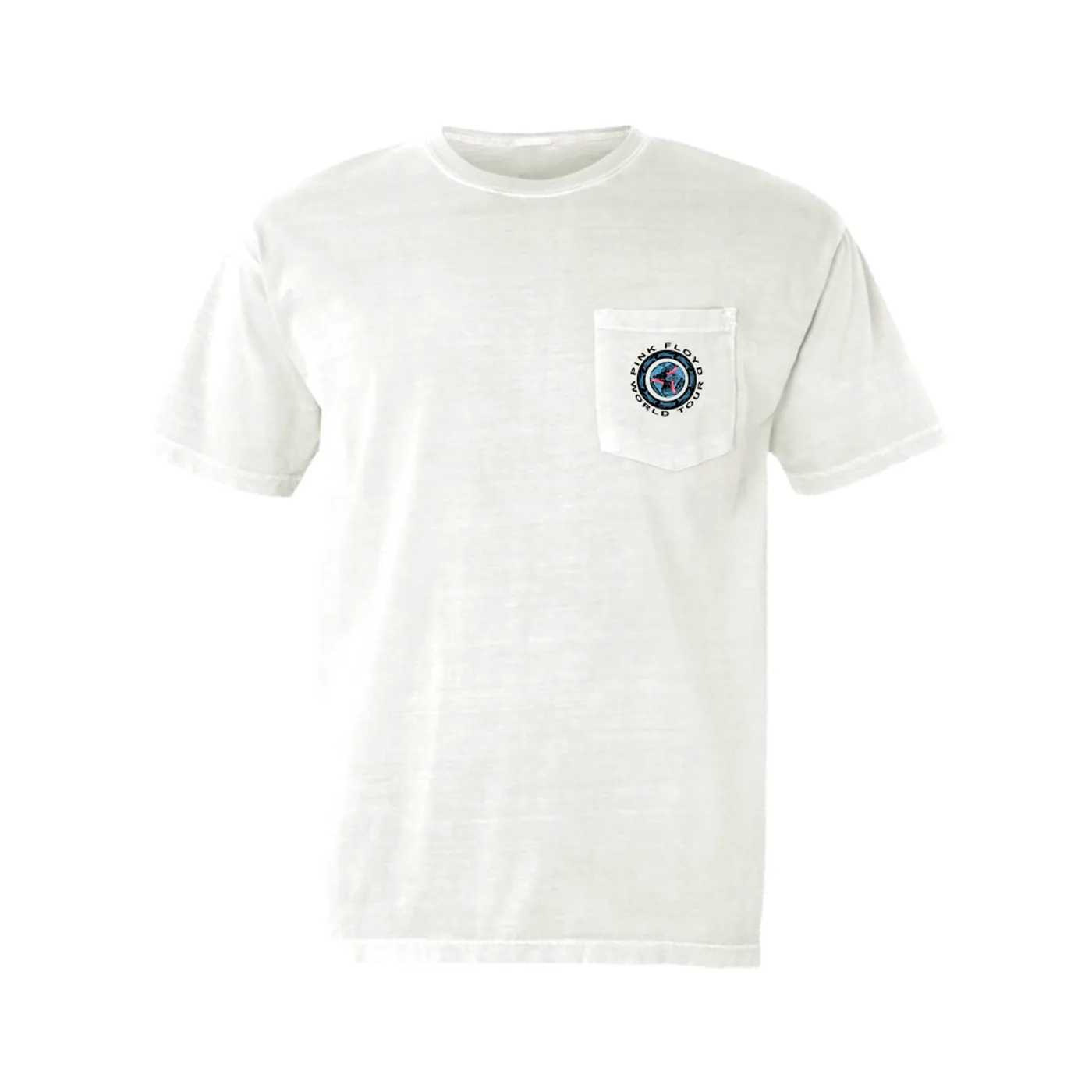 Pink Floyd T-Shirt | World Tour 1987 Circular Logo Pink Floyd Pocket T-shirt