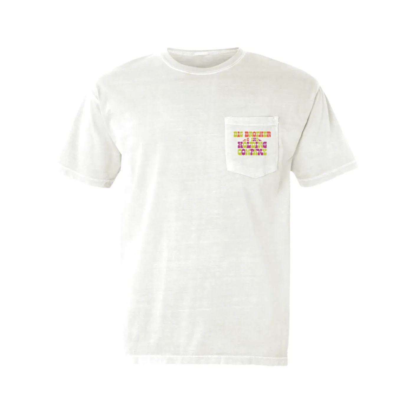 Big Brother & The Holding Company Big Brother and The Holding Co. T-Shirt | BBHC Retro Logo Big Brother and The Holding Co. Pocket T-shirt