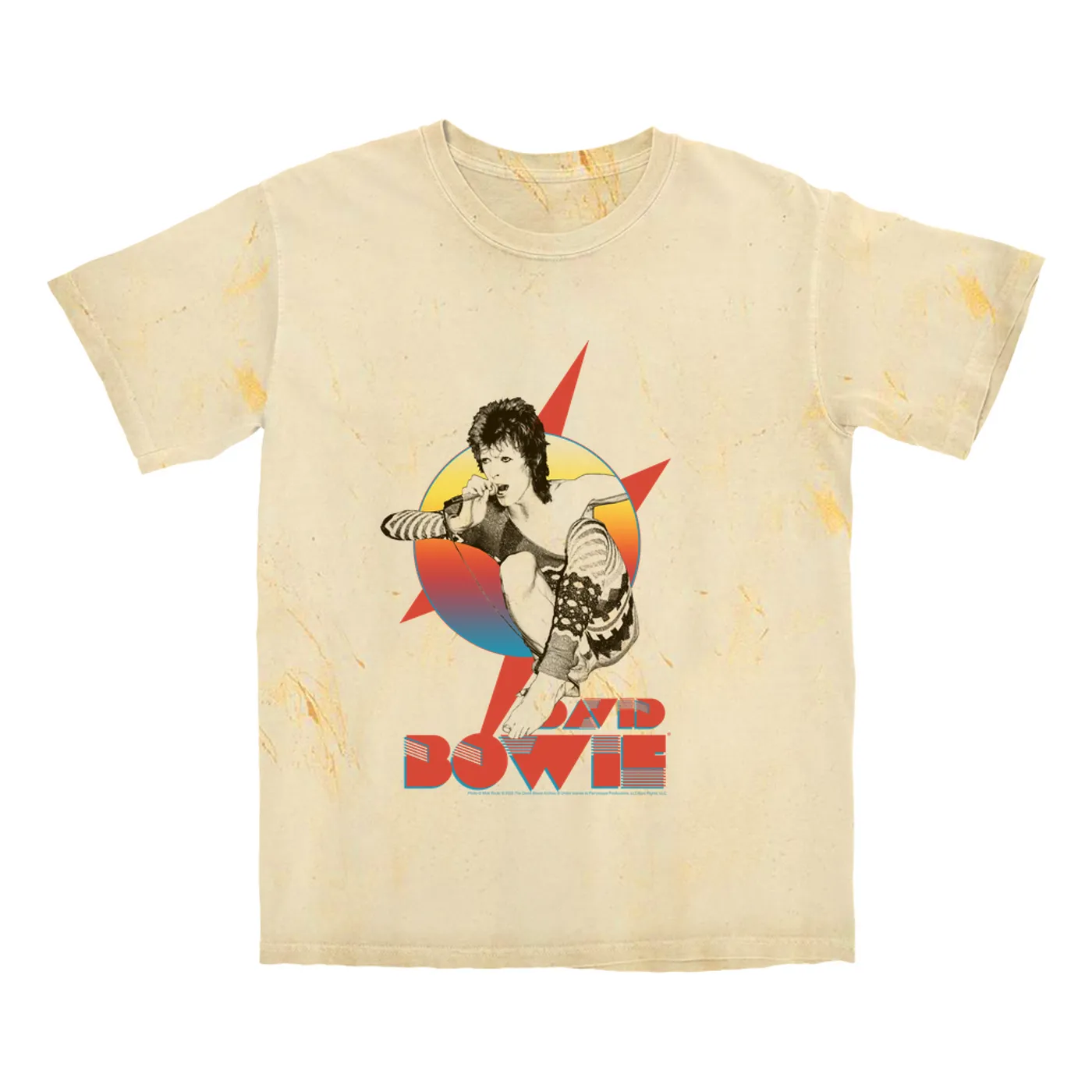 David Bowie T-shirt | Bowie Performing Colorful Design David Bowie Color Blast Shirt