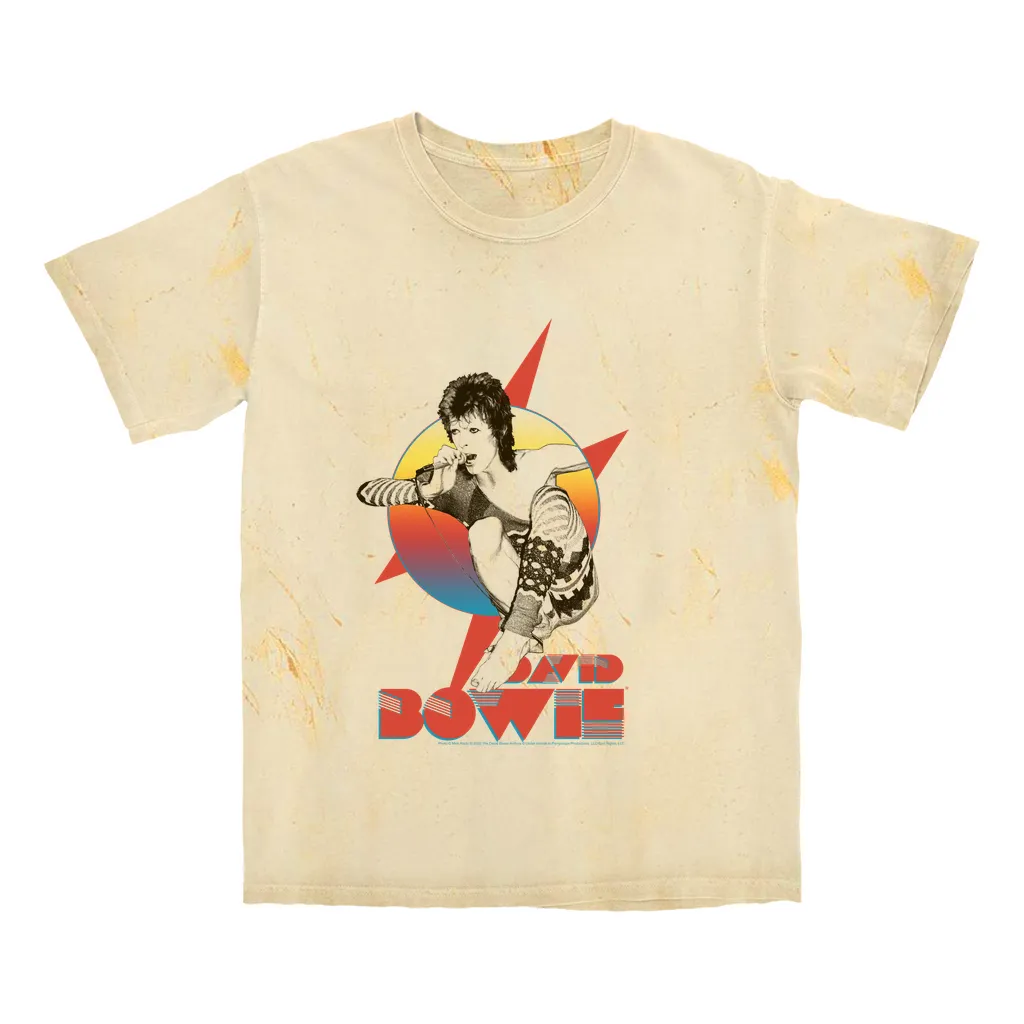 T-shirt | Bowie Performing Colorful Design Color Blast Shirt