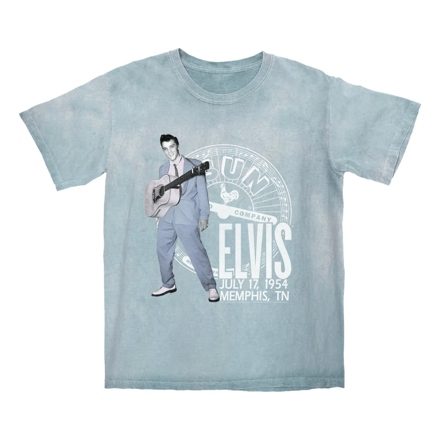 Elvis Presley Sun Records T-shirt | Live In Concert July 1954 Sun Records Color Blast Shirt