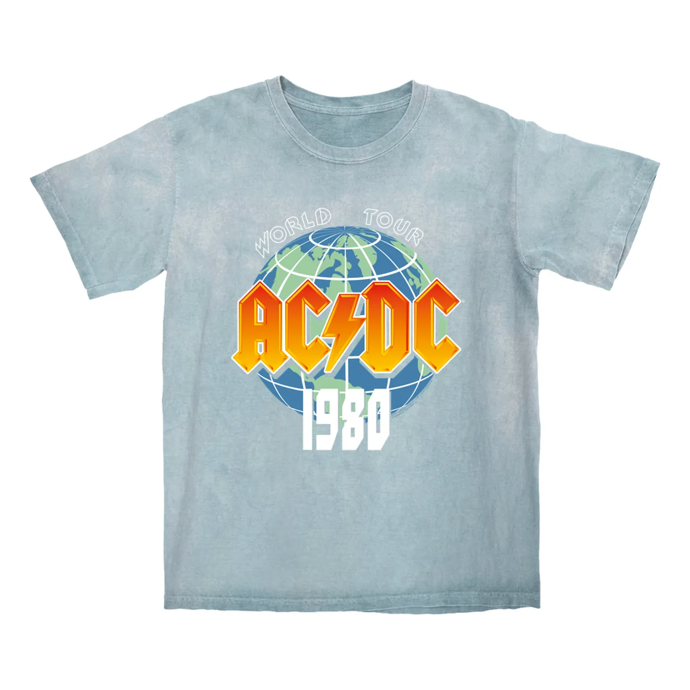 AC/DC T-shirt | 1980 Globe World Tour ACDC Color Blast Shirt