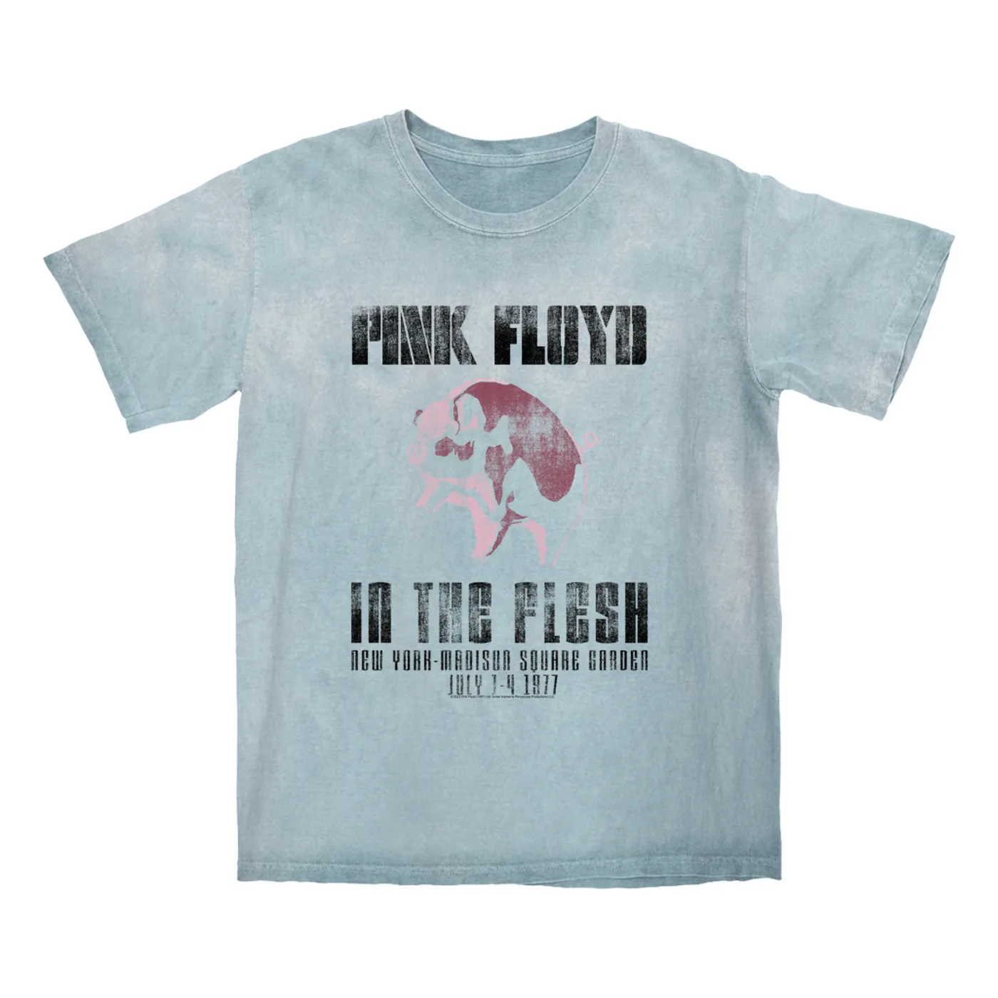 Pink Floyd T-shirt | In The Flesh 1977 NYC Madison Square Garden Concert (Merchbar Exclusive) Pink Floyd Color Blast Shirt