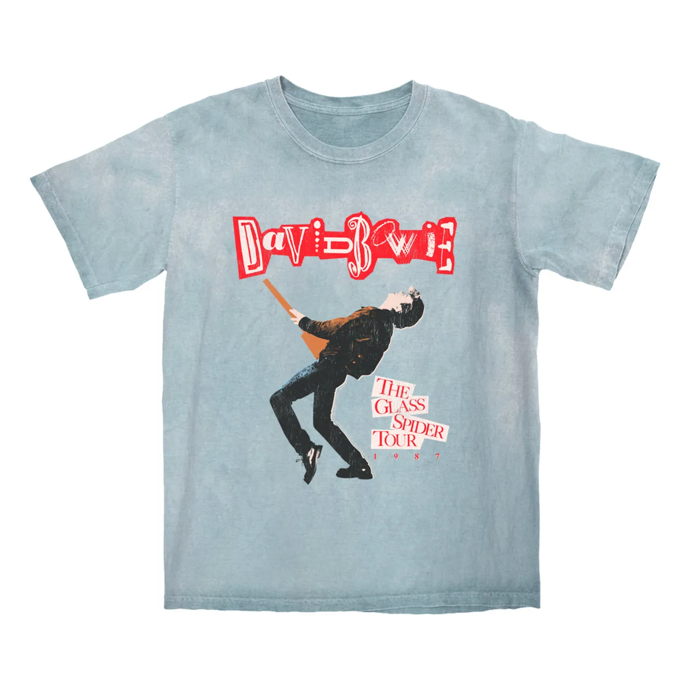 David Bowie T-shirt | The Glass Spider Tour Album Design David Bowie Color Blast Shirt