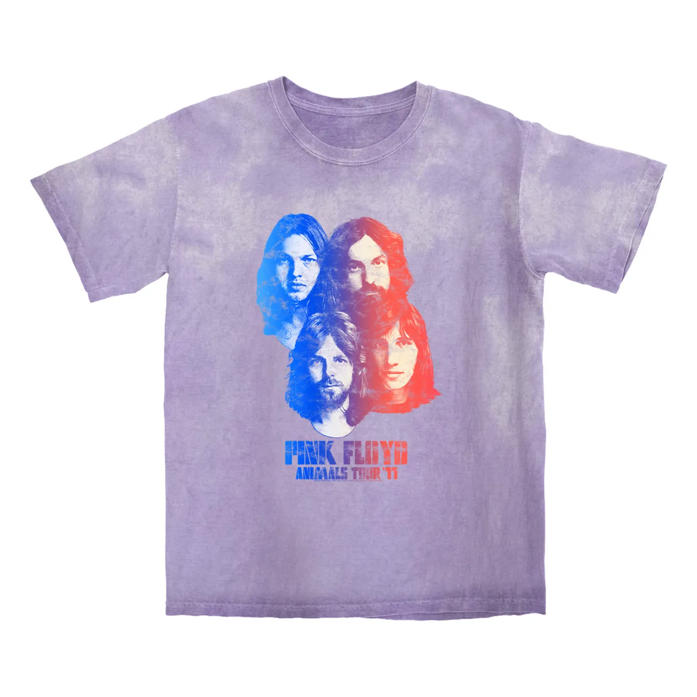 Pink Floyd T-shirt | Group Ombre Animals '77 Tour Image Distressed Pink Floyd Color Blast Shirt
