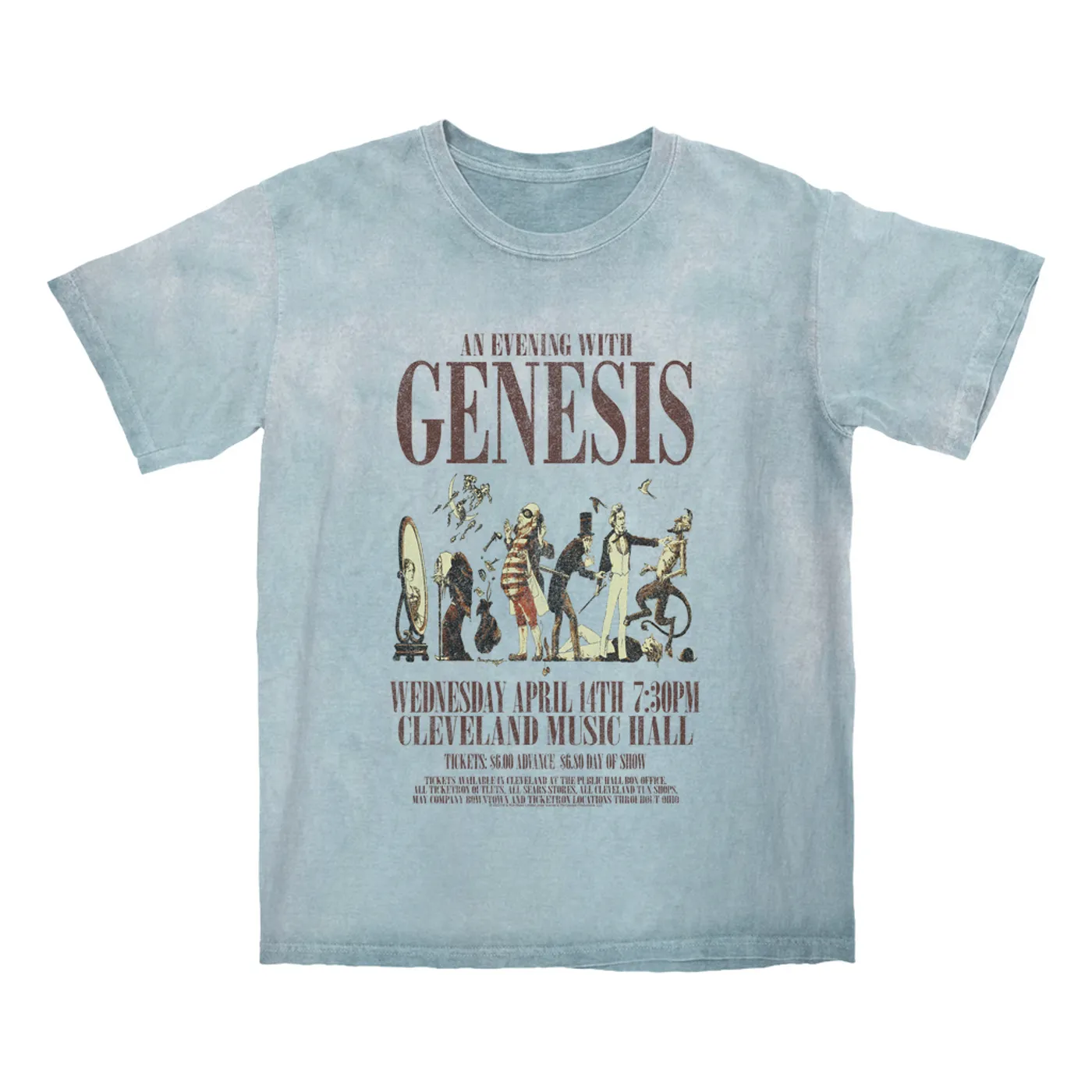 Genesis T-shirt | Cleveland Music Hall Concert Genesis Color Blast Shirt