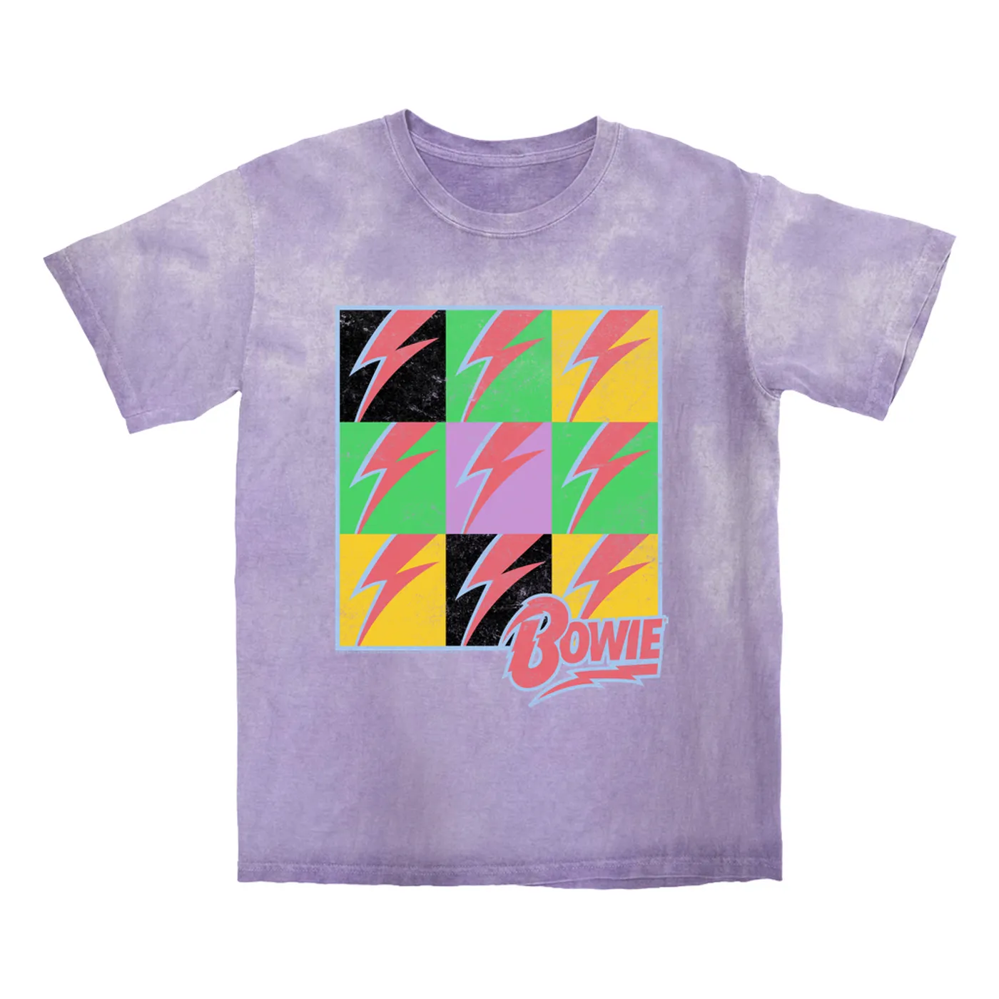 David Bowie T-shirt | Pop Art Bolt Design Distressed David Bowie Color Blast Shirt