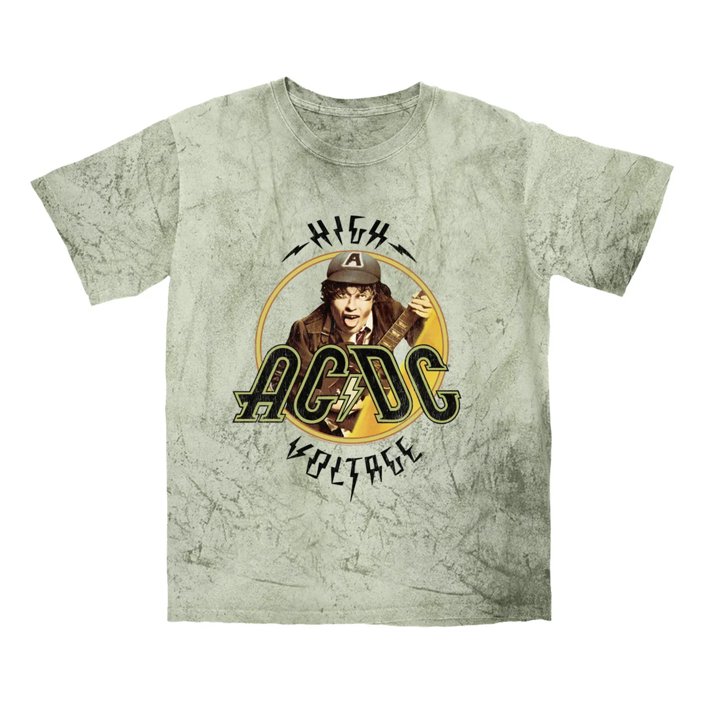 AC/DC T-shirt | High Voltage Album Design Distressed (Merchbar Exclusive) ACDC Color Blast Shirt
