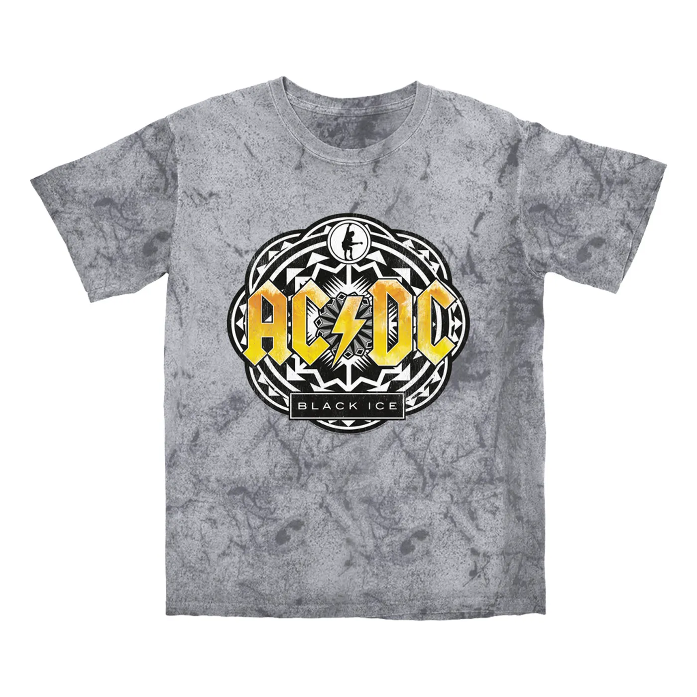 AC/DC T-shirt | Black Ice Tribal Yellow Design ACDC Color Blast Shirt