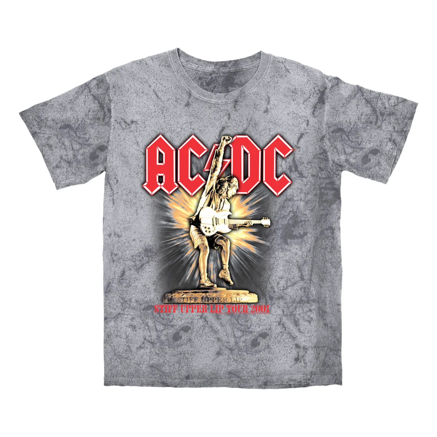 AC/DC T-shirt | Angus Guitar Rock N' Roll Starburst (Merchbar Exclusive) ACDC Color Blast Shirt