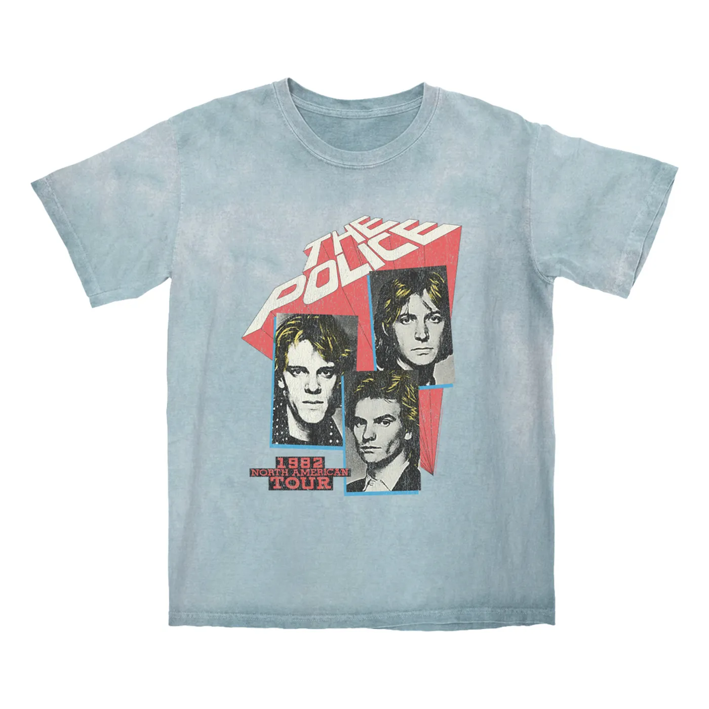 The Police T-shirt | 1982 North American Tour Distressed The Police Color Blast Shirt