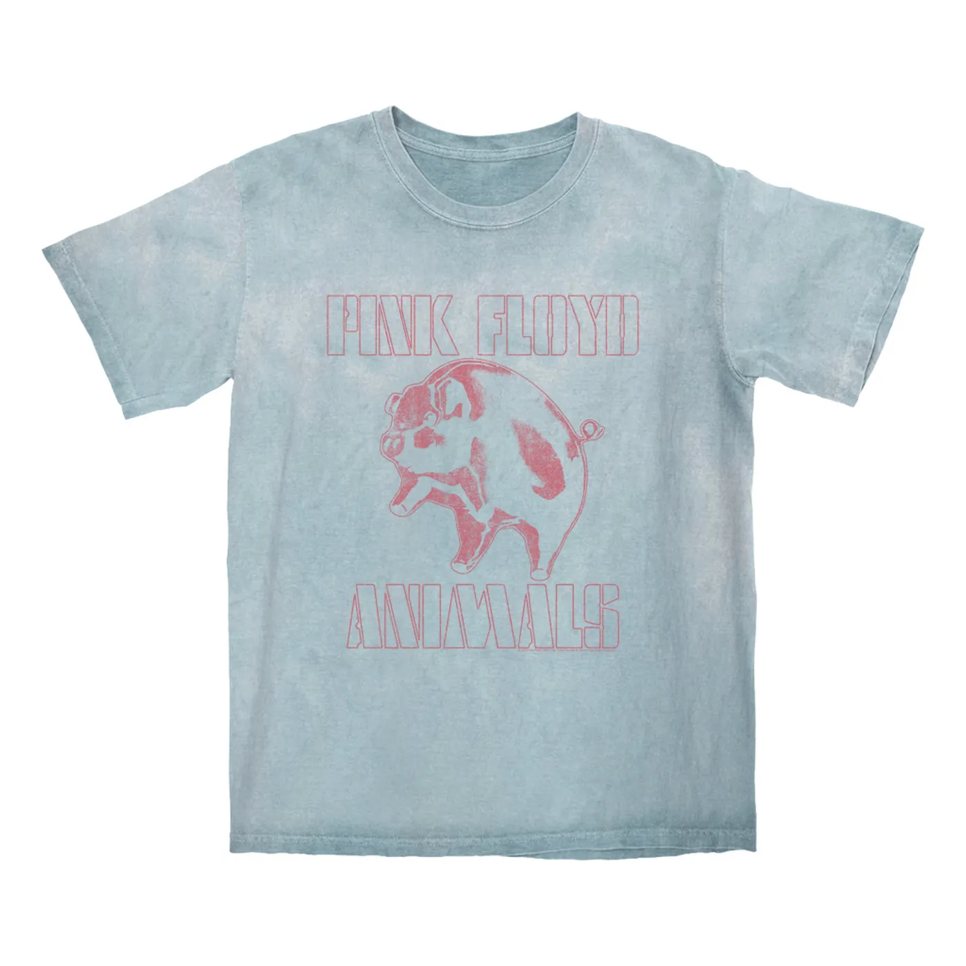 Pink Floyd T-shirt | Pink Distressed 1978 NYC In The Flesh Concert Pink Floyd Color Blast Shirt