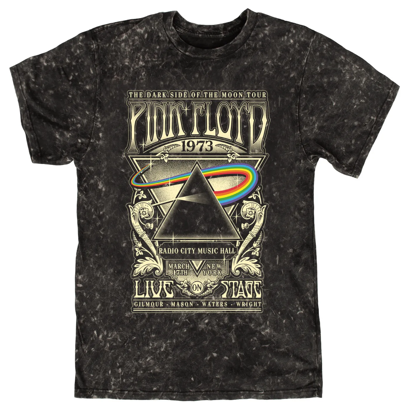 Pink Floyd T-shirt | Live On Stage At Carnegie Hall Pink Floyd Mineral Wash Shirt