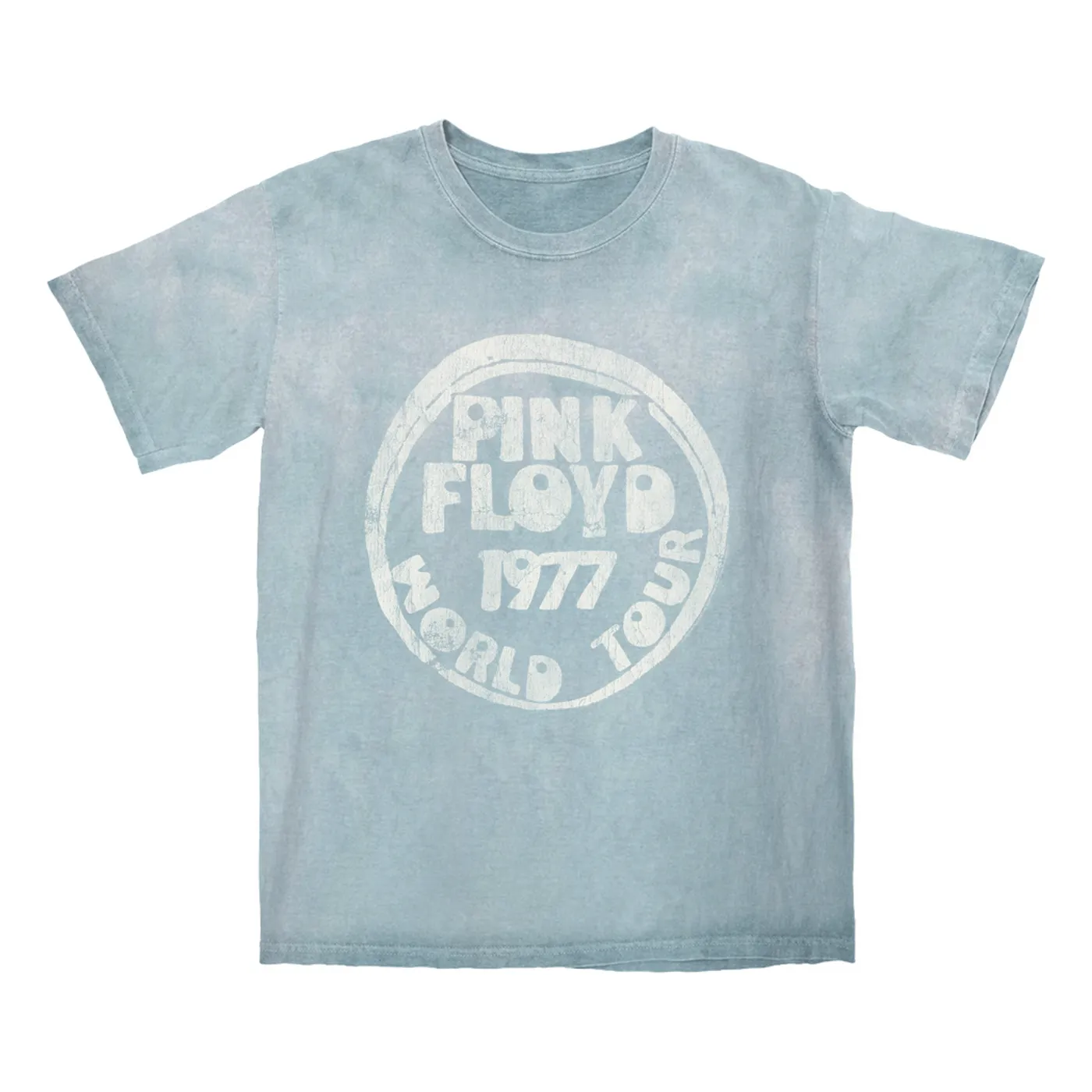 Pink Floyd T-shirt | World Tour 1977 Reissue Design Distressed Pink Floyd Color Blast Shirt