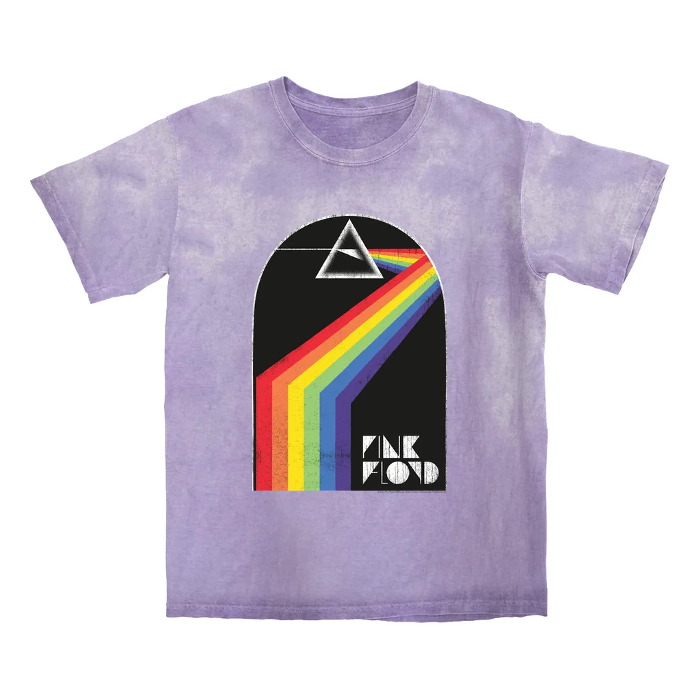 Pink Floyd T-shirt | The Dark Side Of The Moon Retro Arch Design Distressed Pink Floyd Color Blast Shirt