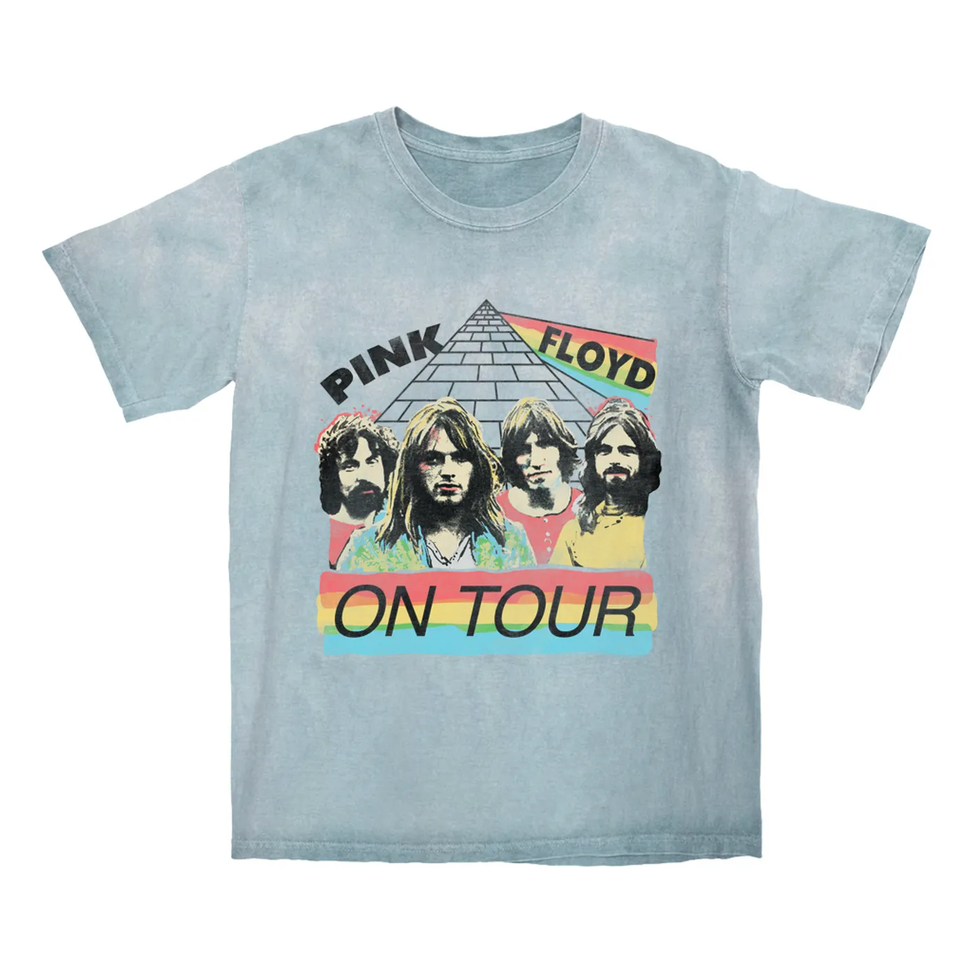 Pink Floyd T-shirt | 1980 Live In Concert Colorful Design Distressed Pink Floyd Color Blast Shirt