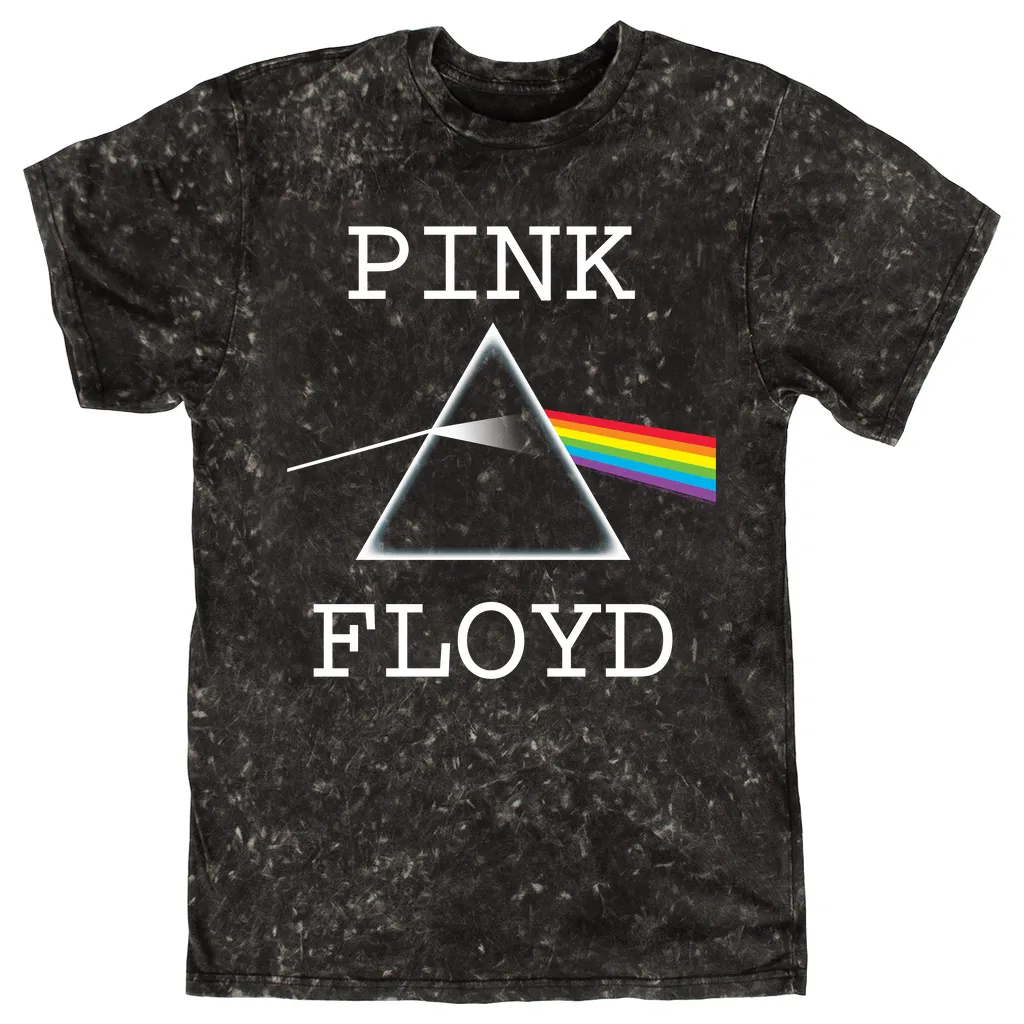 T-shirt | The Classic Dark Side Of The Moon Prism Logo Distressed Mineral Wash Shirt
