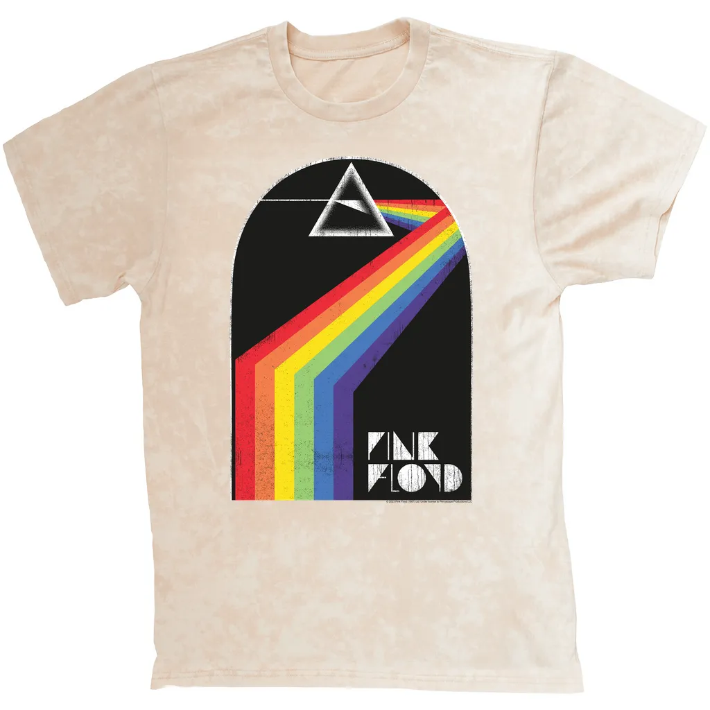 T-shirt | The Dark Side Of The Moon Retro Arch Design Distressed Mineral Wash Shirt