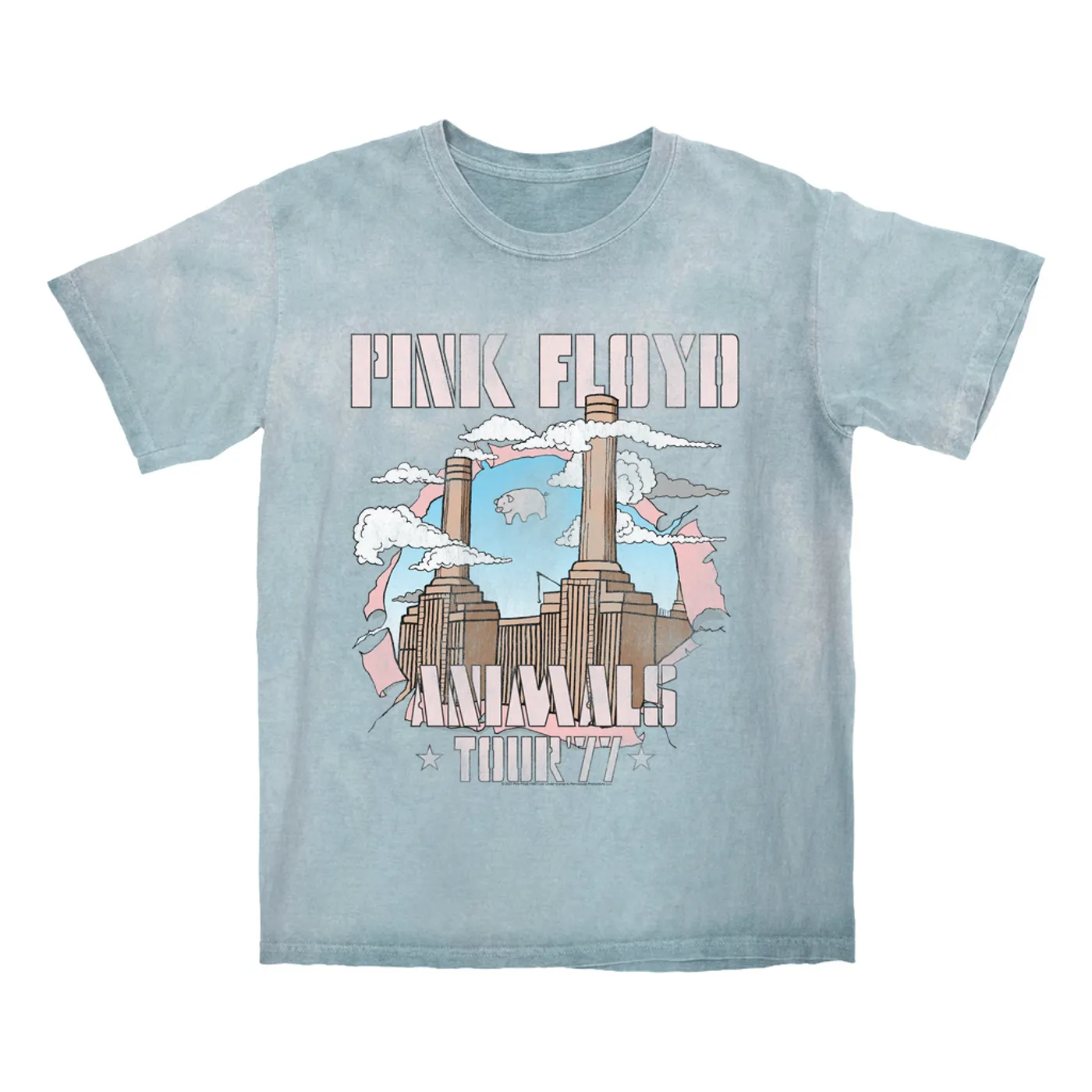 Pink Floyd T-shirt | Factory Animals Tour '77 Pink Floyd Color Blast Shirt