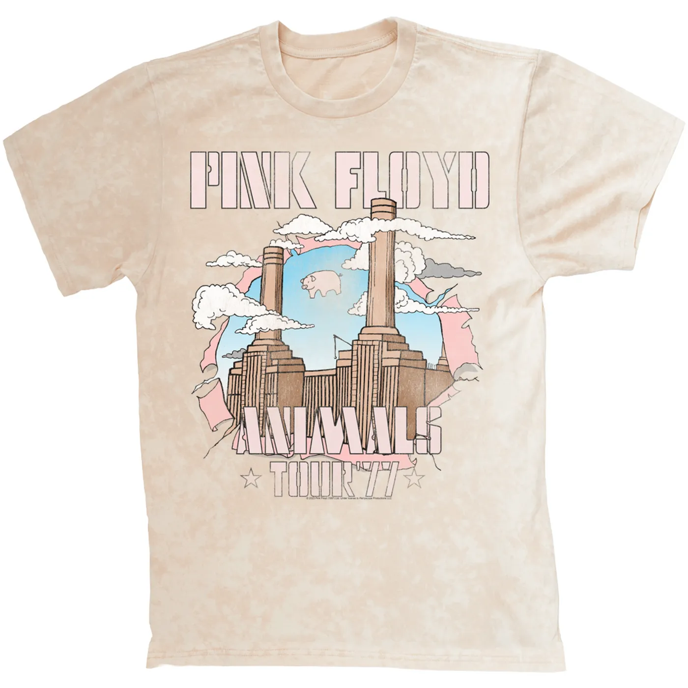 Pink Floyd T-shirt | Factory Animals Tour '77 Pink Floyd Mineral Wash Shirt