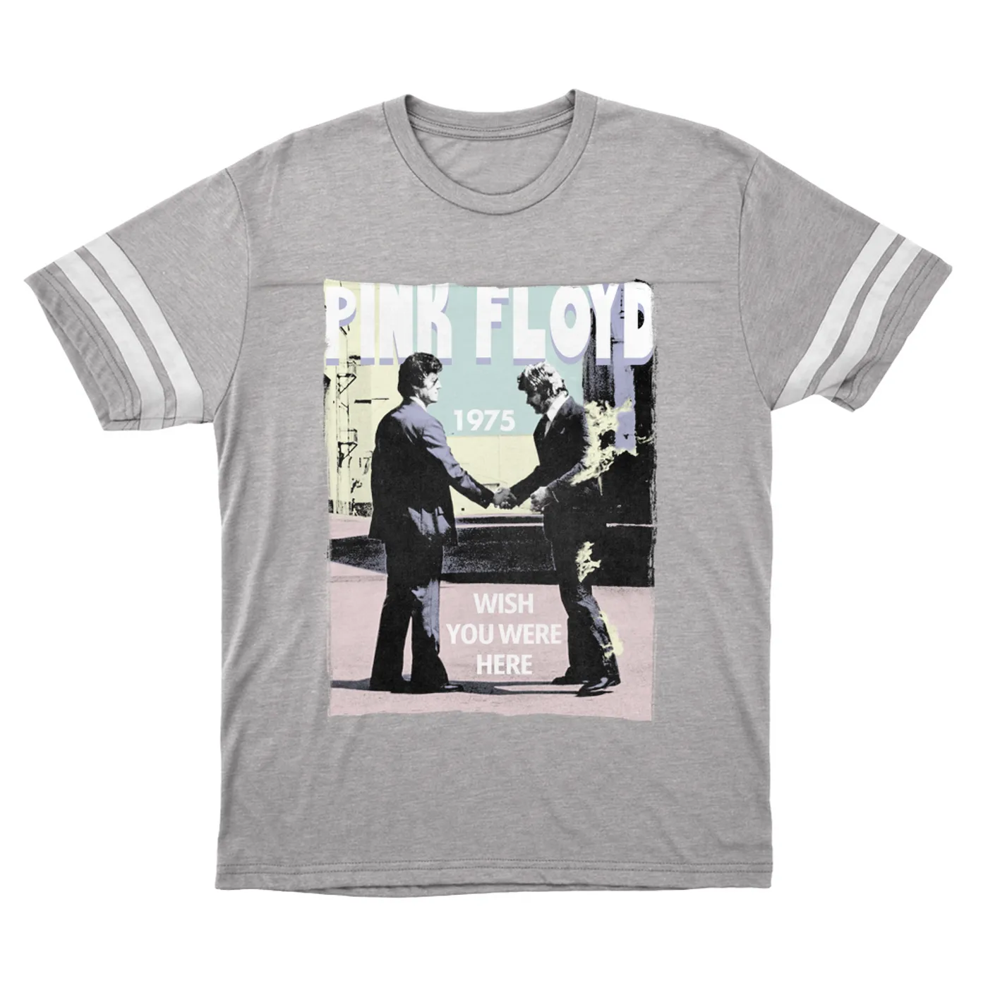 Pink Floyd T-Shirt | Pastel Wish You Were Here Design Pink Floyd Football Shirt