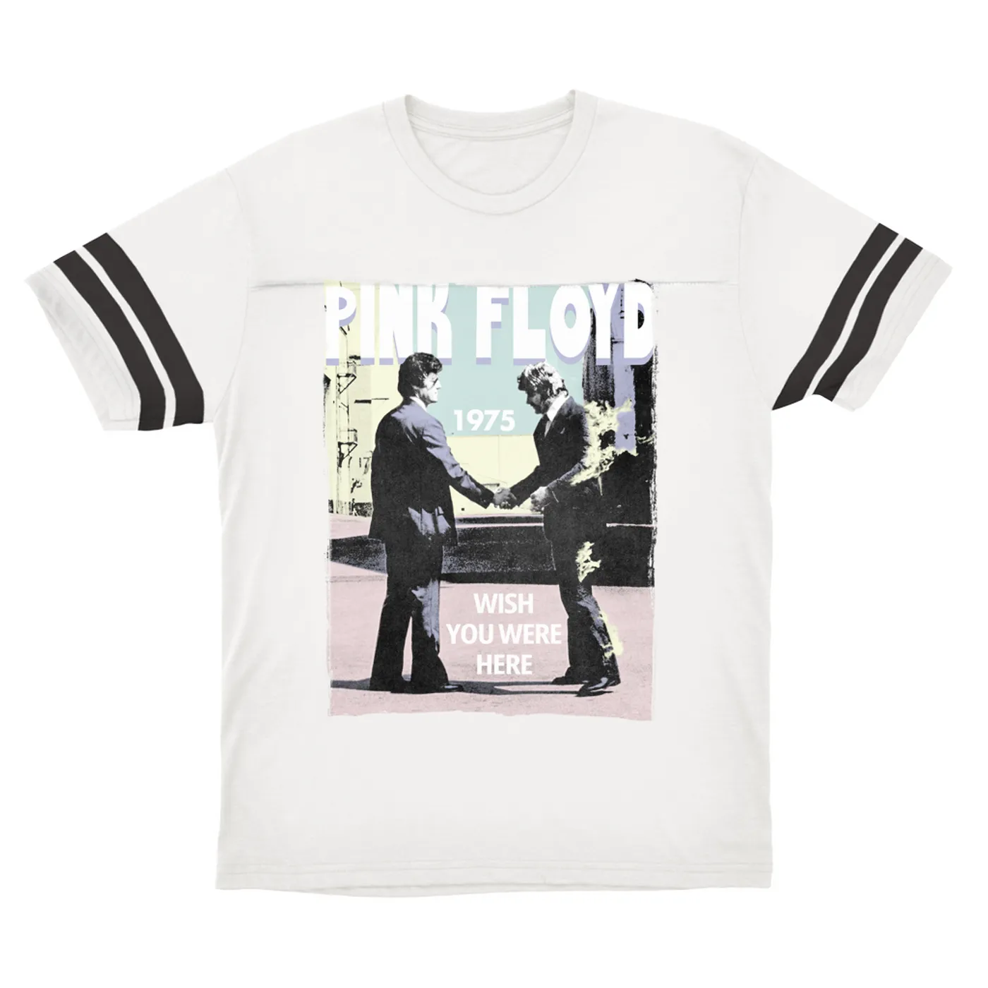 Pink Floyd T-Shirt | Pastel Wish You Were Here Design Pink Floyd Football Shirt