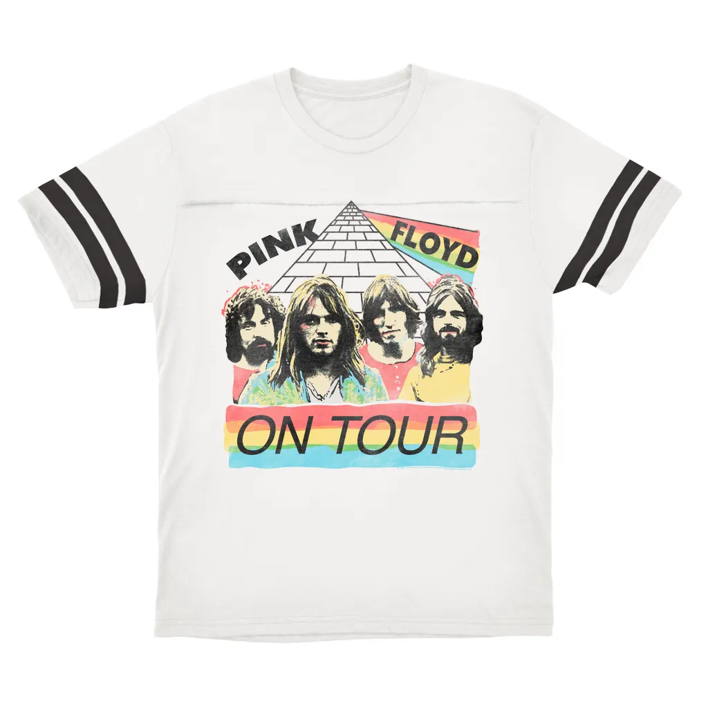 T-Shirt | 1980 Live In Concert Colorful Design Distressed Football Shirt