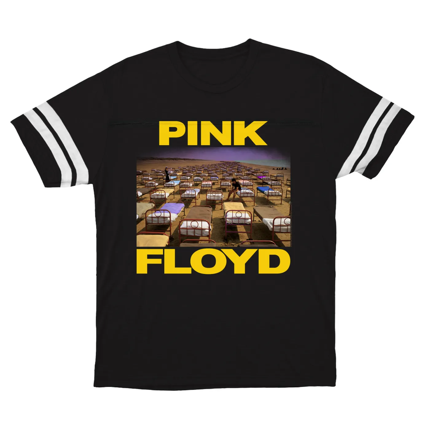 Pink Floyd T-Shirt | A Momentary Lapse of Reason Beds Yellow Logo Pink Floyd Football Shirt