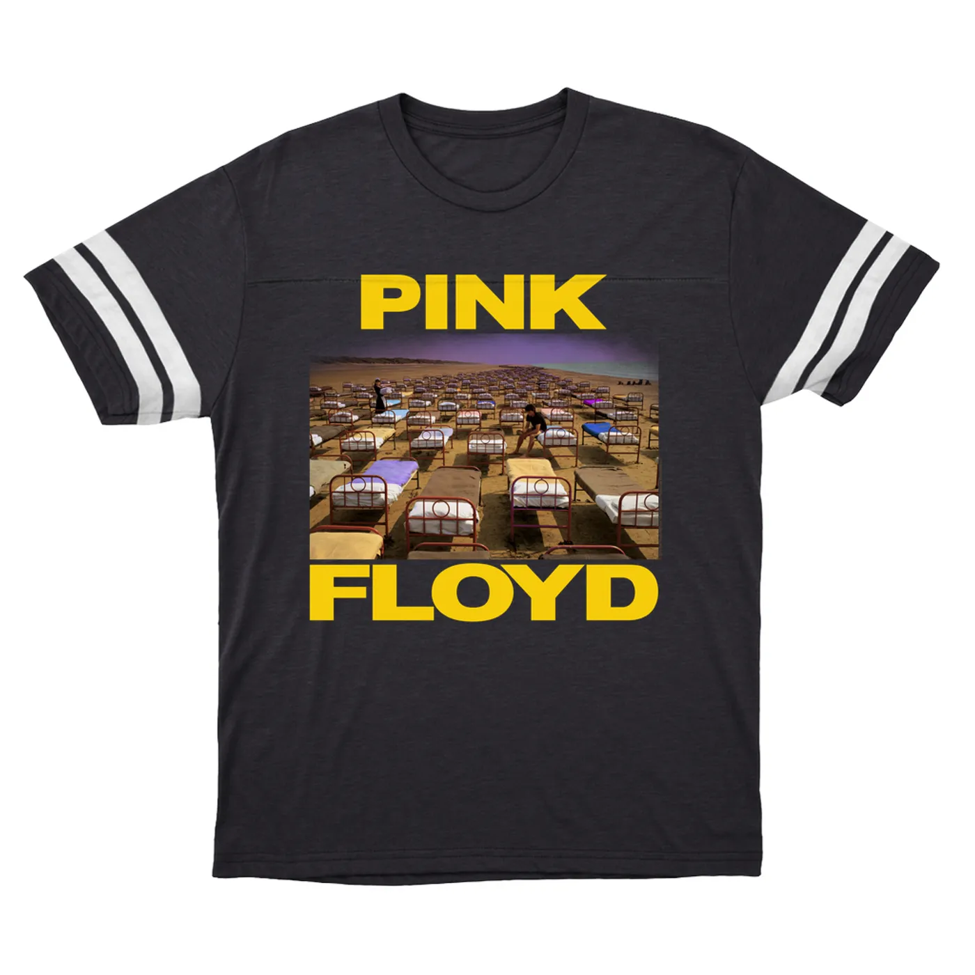 Pink Floyd T-Shirt | A Momentary Lapse of Reason Beds Yellow Logo Pink Floyd Football Shirt