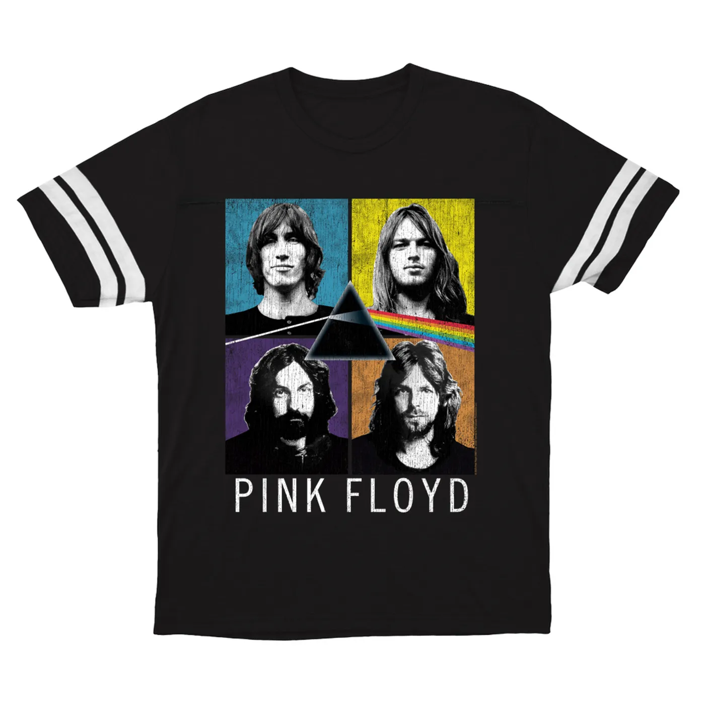 Pink Floyd T-Shirt | Pop Art Square Art Distressed Pink Floyd Football Shirt