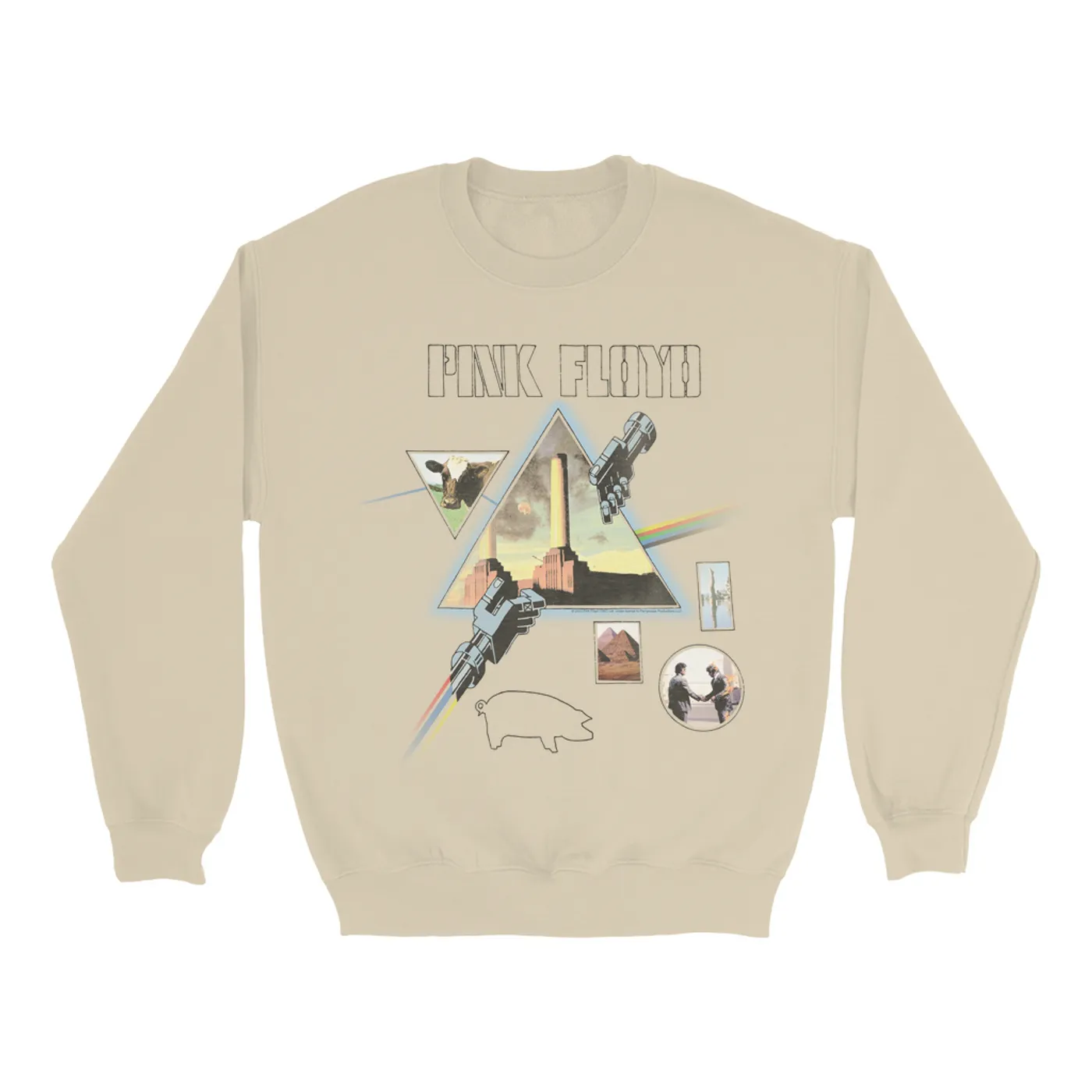 Pink Floyd Sweatshirt | Album Art Collage Design Pink Floyd Sweatshirt