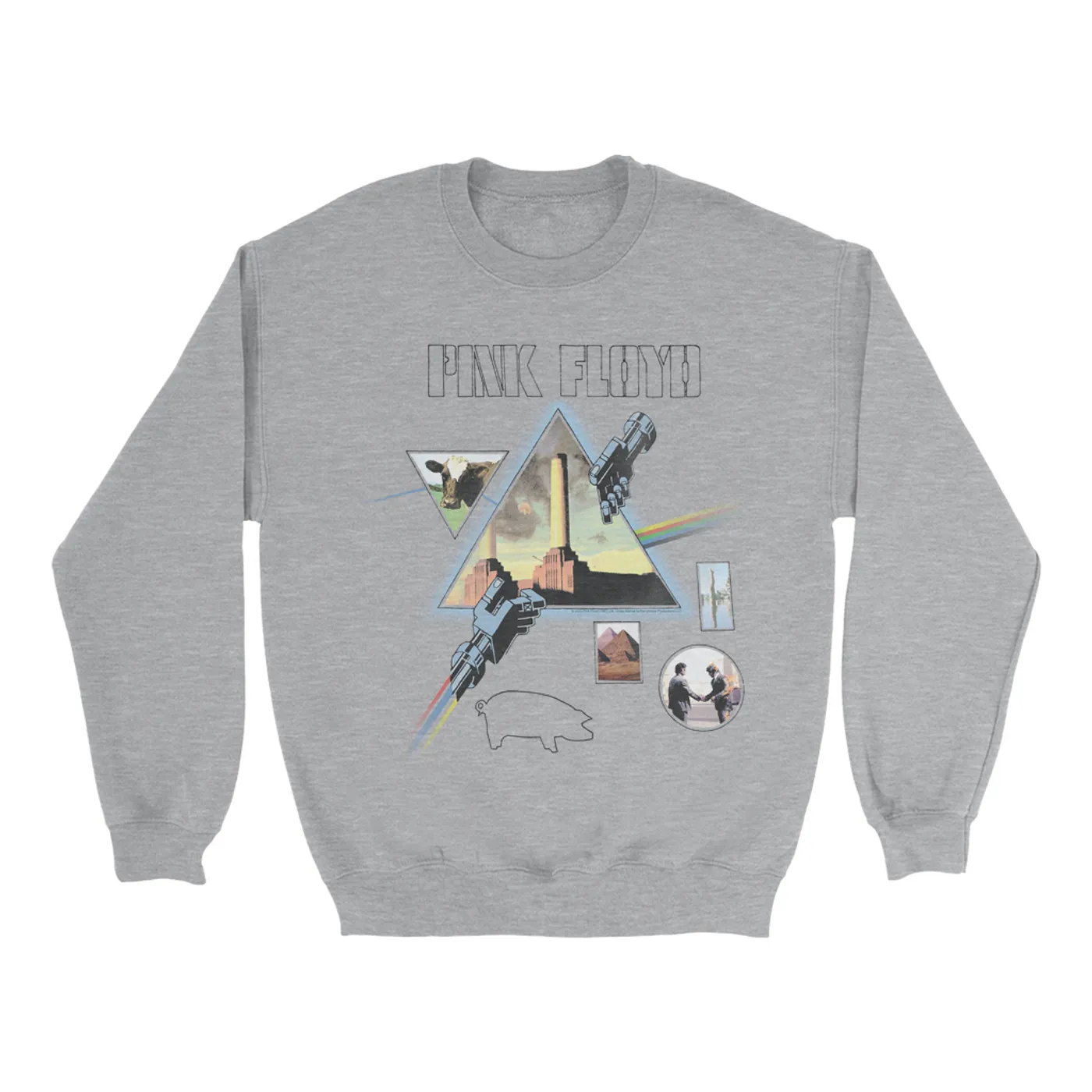 Pink Floyd Sweatshirt | Album Art Collage Design Pink Floyd Sweatshirt