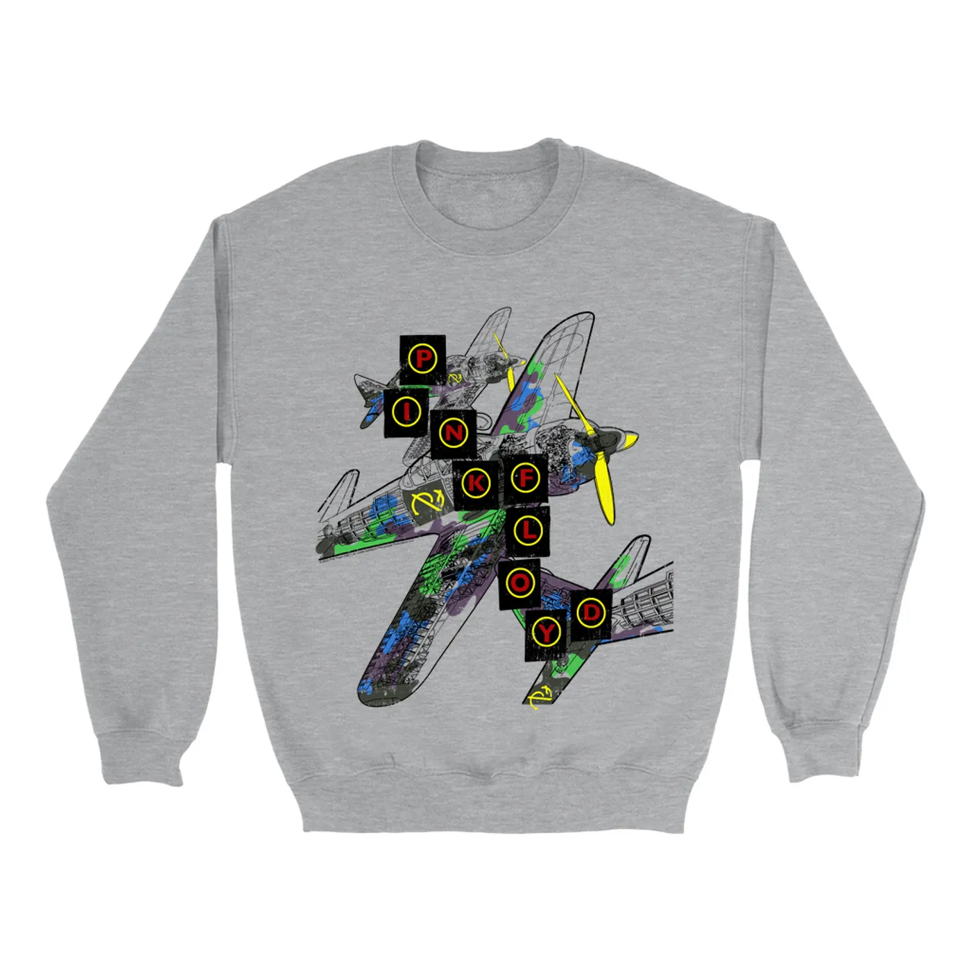 Pink Floyd Sweatshirt | World Tour Large Planes Design Pink Floyd Sweatshirt