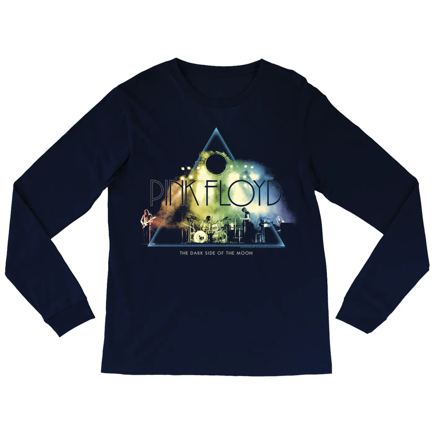 Pink Floyd Long Sleeve Shirt | Live Show Dark Side Of The Moon Photo Rainbow Design Pink Floyd Shirt