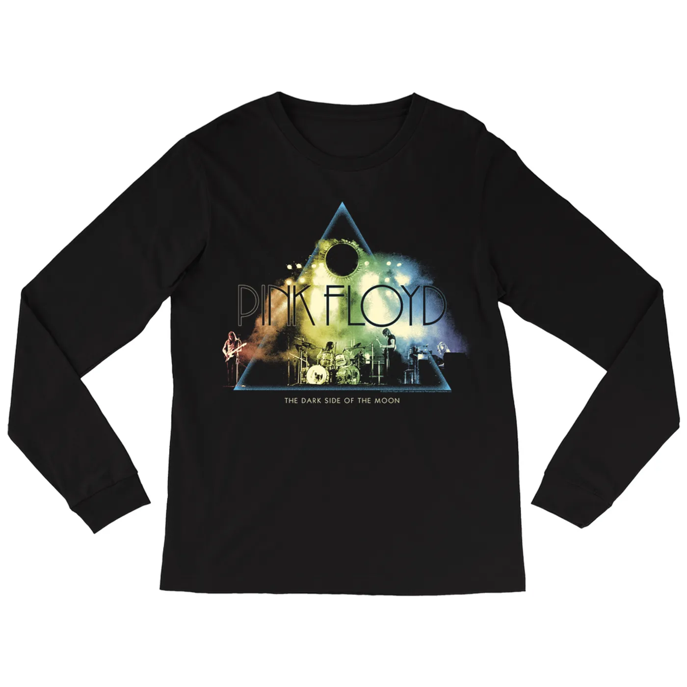 Pink Floyd Long Sleeve Shirt | Live Show Dark Side Of The Moon Photo Rainbow Design Pink Floyd Shirt