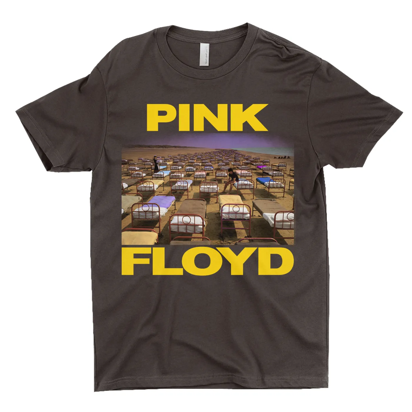 Pink Floyd T-Shirt | A Momentary Lapse of Reason Beds Yellow Logo Pink Floyd Shirt