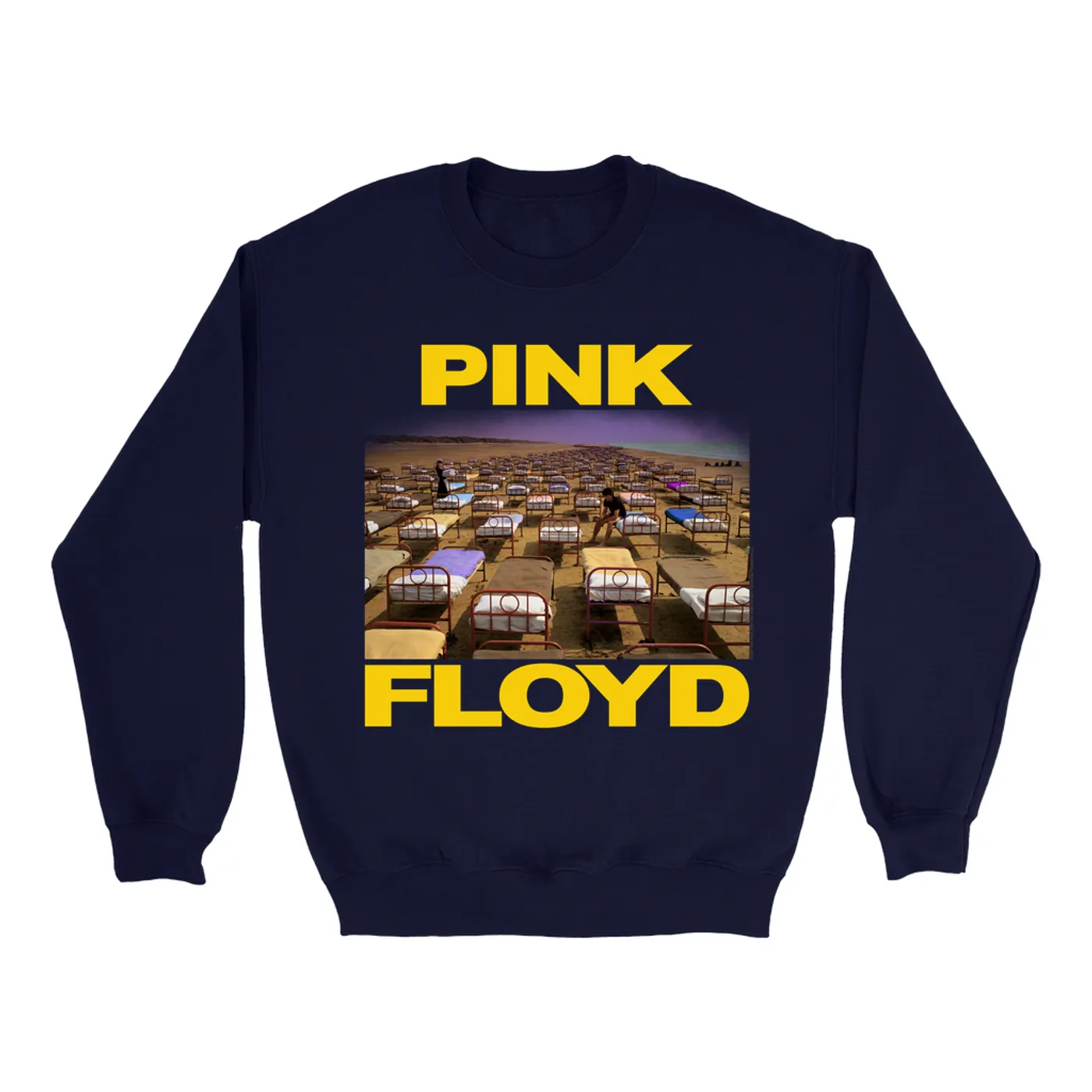 Pink Floyd Sweatshirt | A Momentary Lapse of Reason Beds Yellow Logo Pink Floyd Sweatshirt