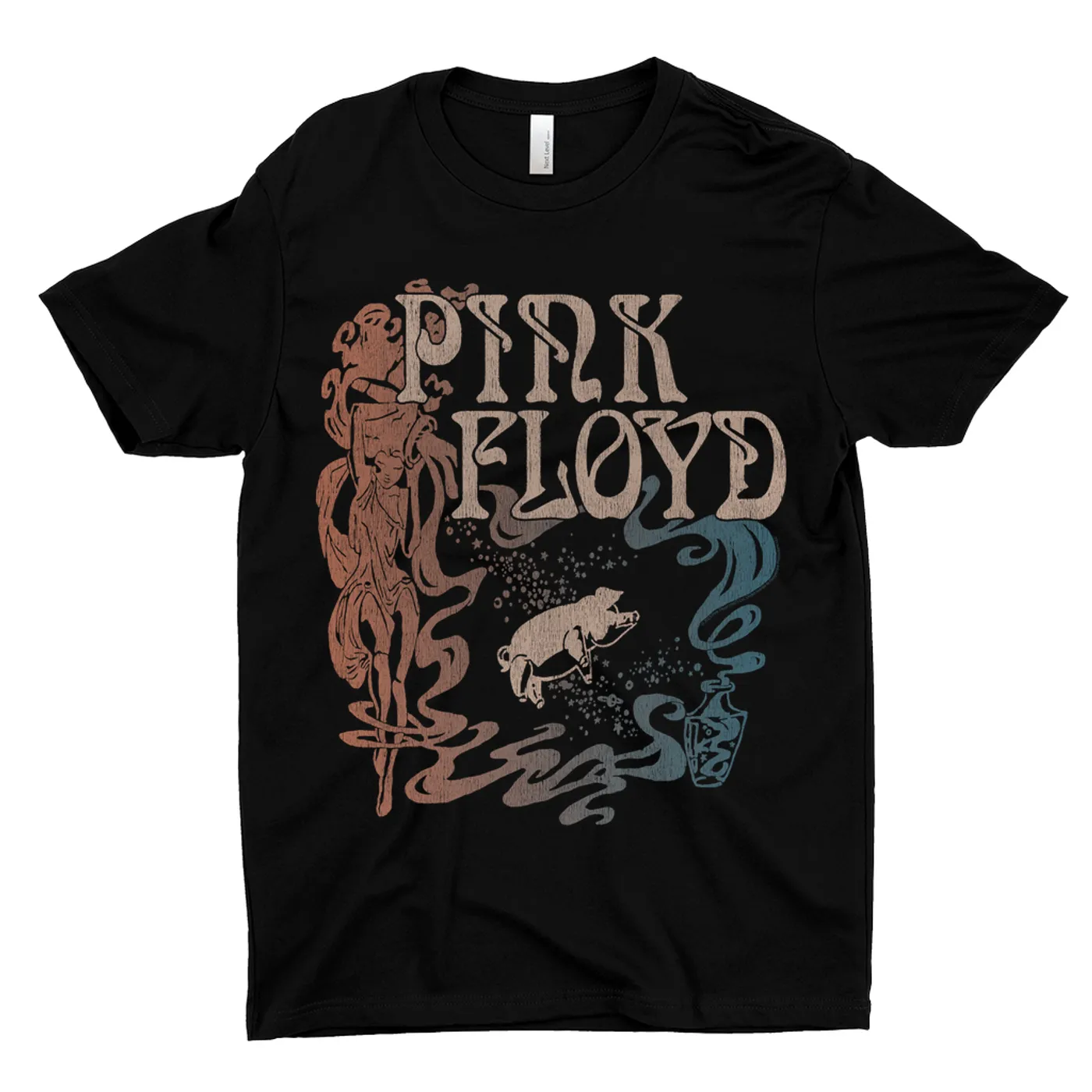 Pink Floyd T-Shirt | On Stage Vintage Art Nouveau Animals Design Pink Floyd Shirt