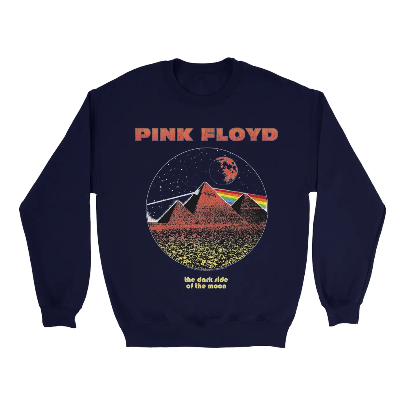Pink Floyd Sweatshirt | Vintage Pyramids Red Tint Image Pink Floyd Sweatshirt