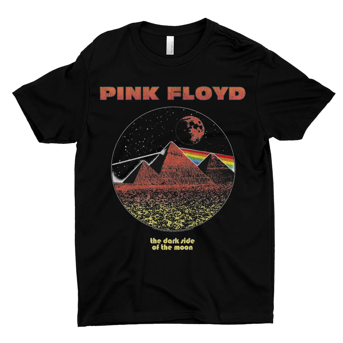 Pink Floyd T-Shirt | Vintage Pyramids Red Tint Image Pink Floyd Shirt