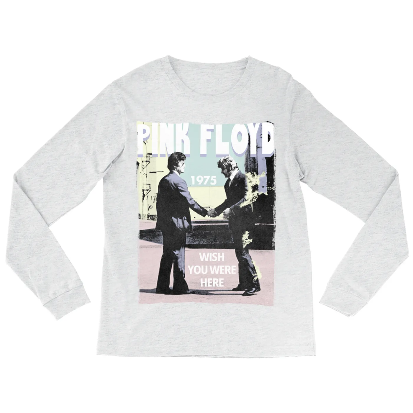 Pink Floyd Long Sleeve Shirt | Pastel Wish You Were Here Design Pink Floyd Shirt