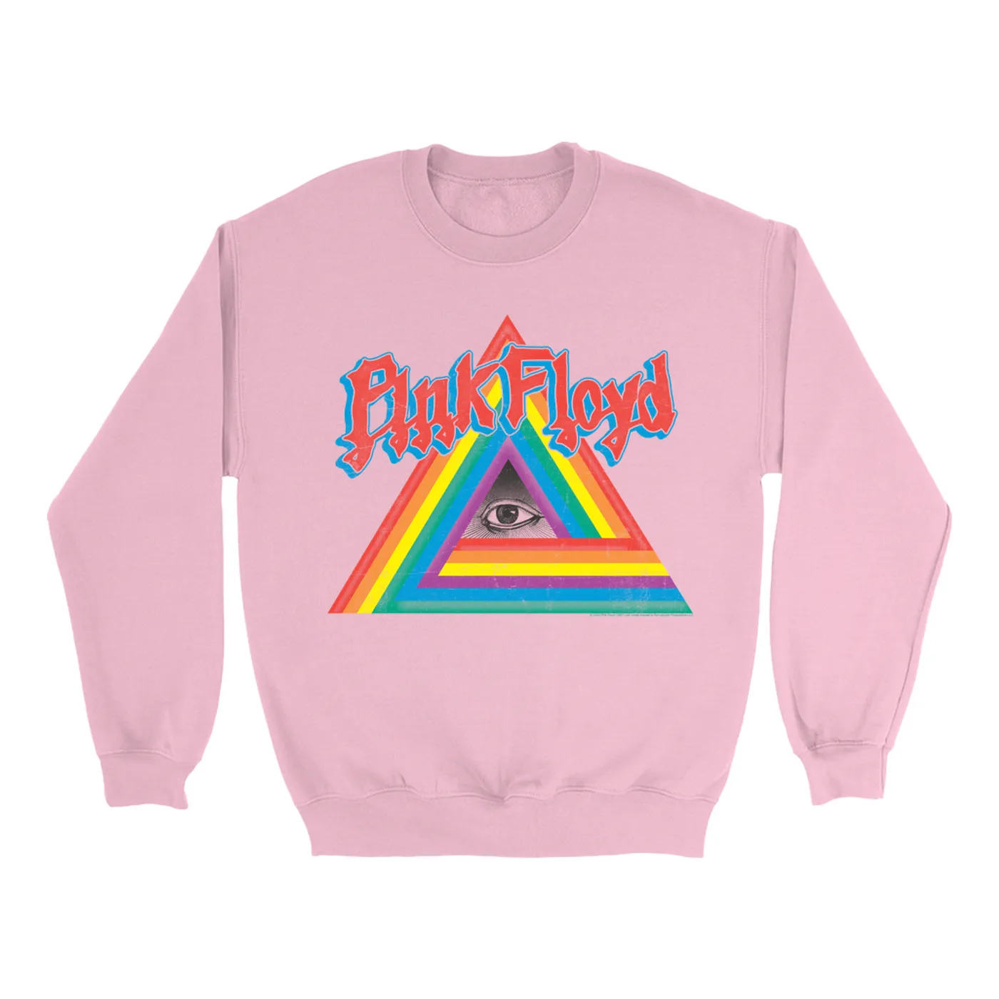 Pink Floyd Bright Colored Sweatshirt | Prism Eye Triangle Pink Floyd Sweatshirt