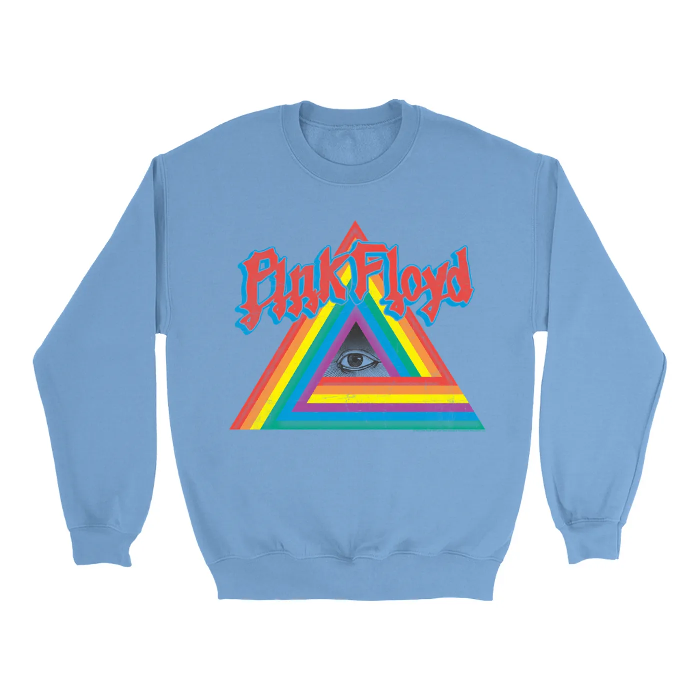 Pink Floyd Bright Colored Sweatshirt | Prism Eye Triangle Pink Floyd Sweatshirt