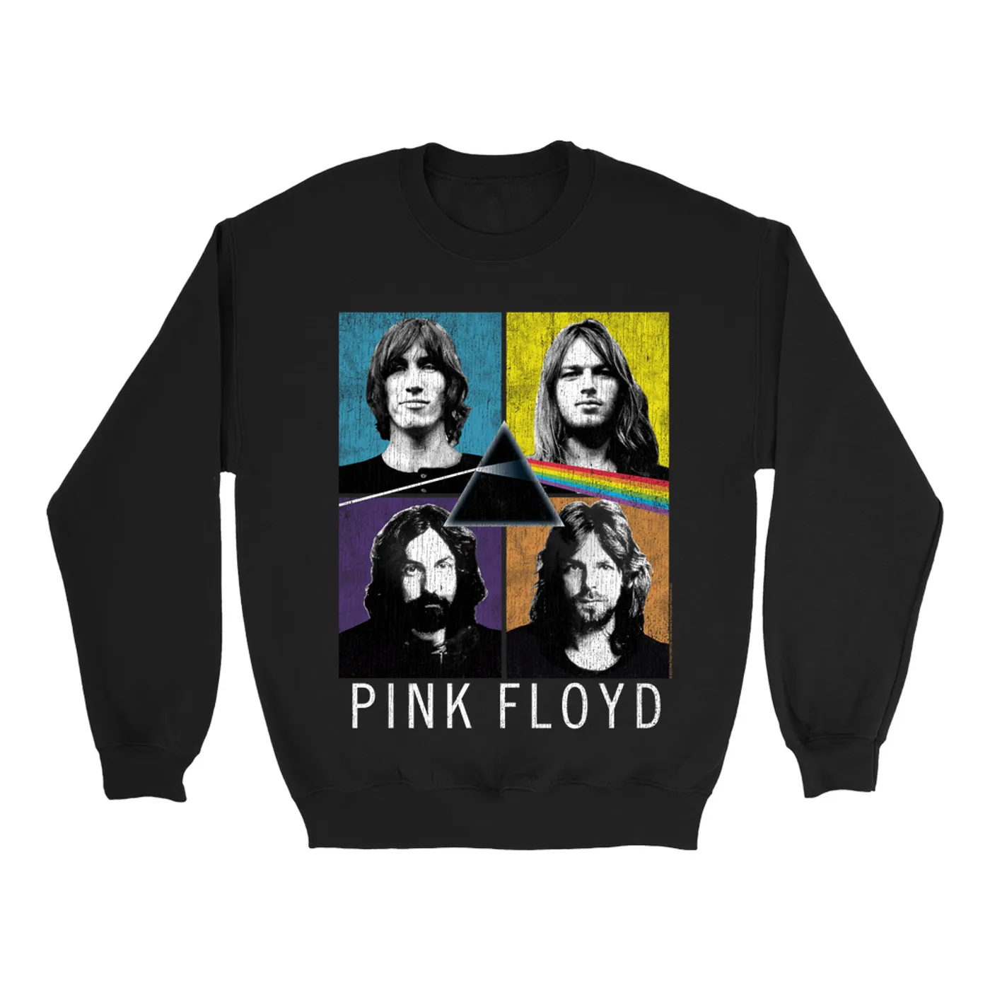 Pink Floyd Sweatshirt | Pop Art Square Art Distressed Pink Floyd Sweatshirt